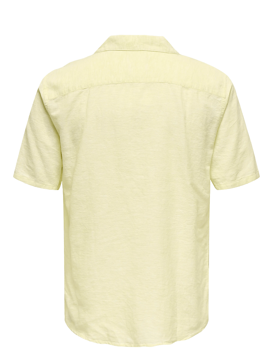 ONLY & SONS - ONSCAIDEN SS SOLID RESORT LINEN NOOS - linneskjortor - flan - 2