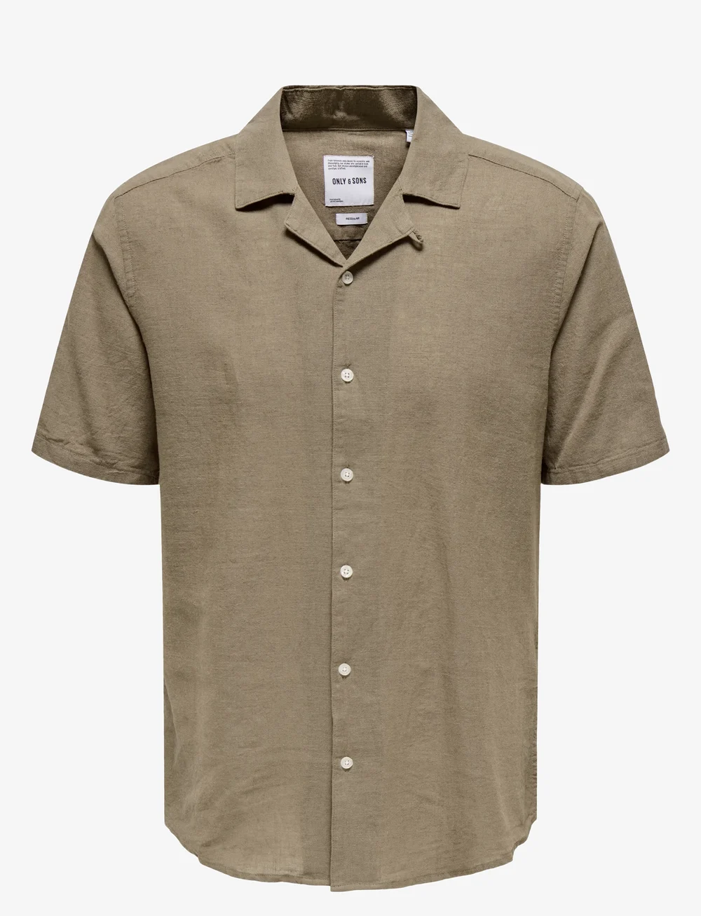 ONLY & SONS - ONSCAIDEN LIFE SS SOLID RESORT LINENNOOS - linen shirts - fossil - 1