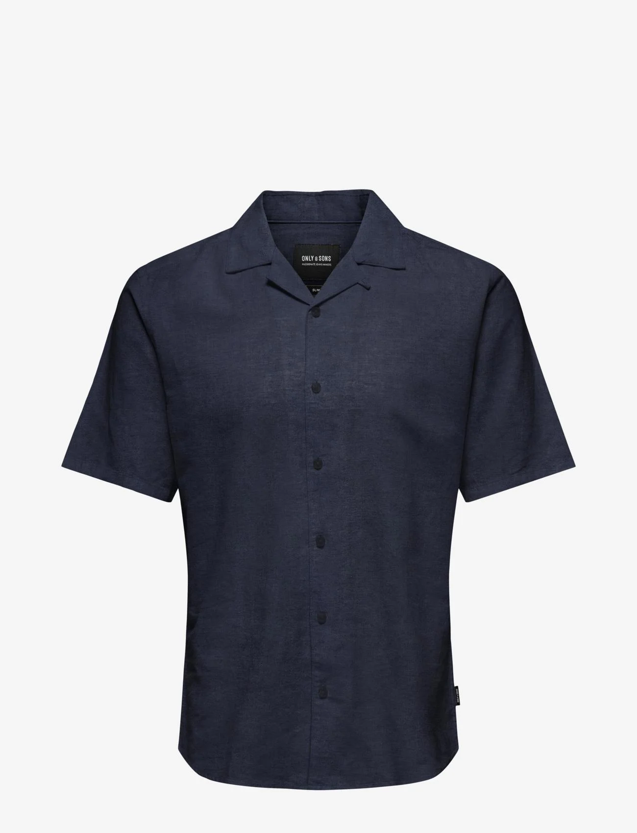 ONLY & SONS - ONSCAIDEN SS SOLID RESORT LINEN NOOS - mažiausios kainos - night sky - 0