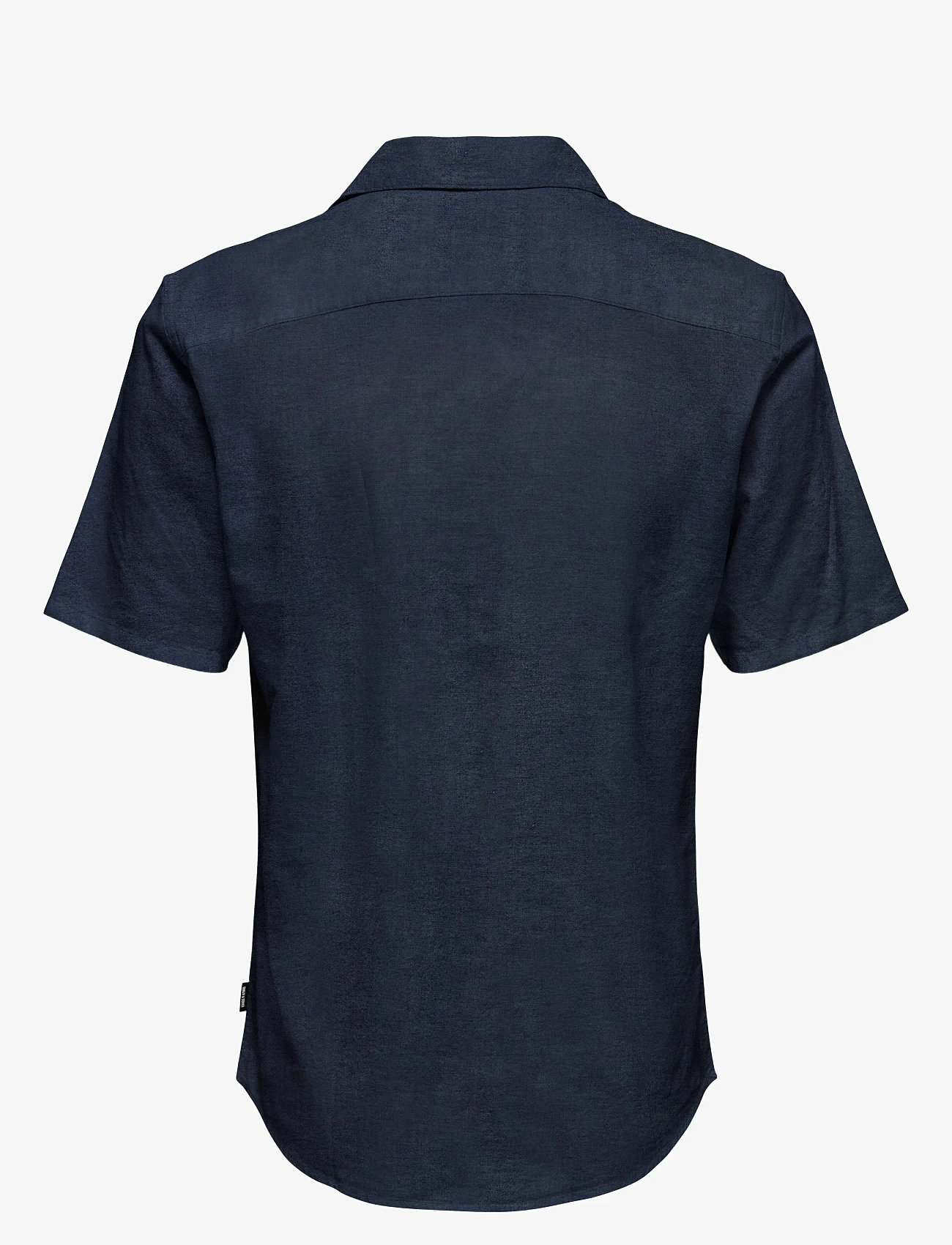 ONLY & SONS - ONSCAIDEN SS SOLID RESORT LINEN NOOS - linen shirts - night sky - 2