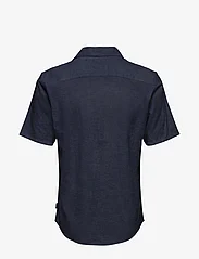 ONLY & SONS - ONSCAIDEN SS SOLID RESORT LINEN NOOS - linen shirts - night sky - 1