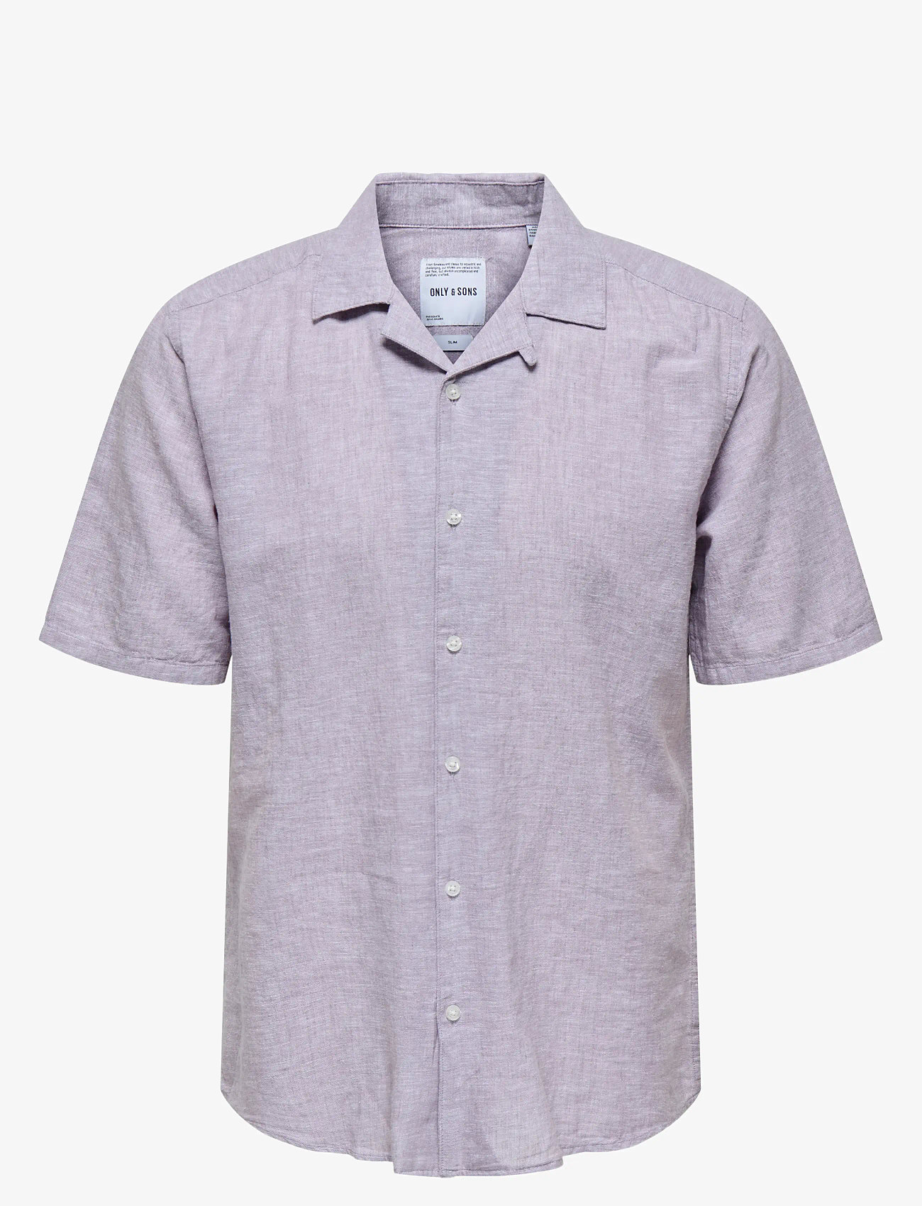 ONLY & SONS - ONSCAIDEN SS SOLID RESORT LINEN NOOS - hørskjorter - nirvana - 0