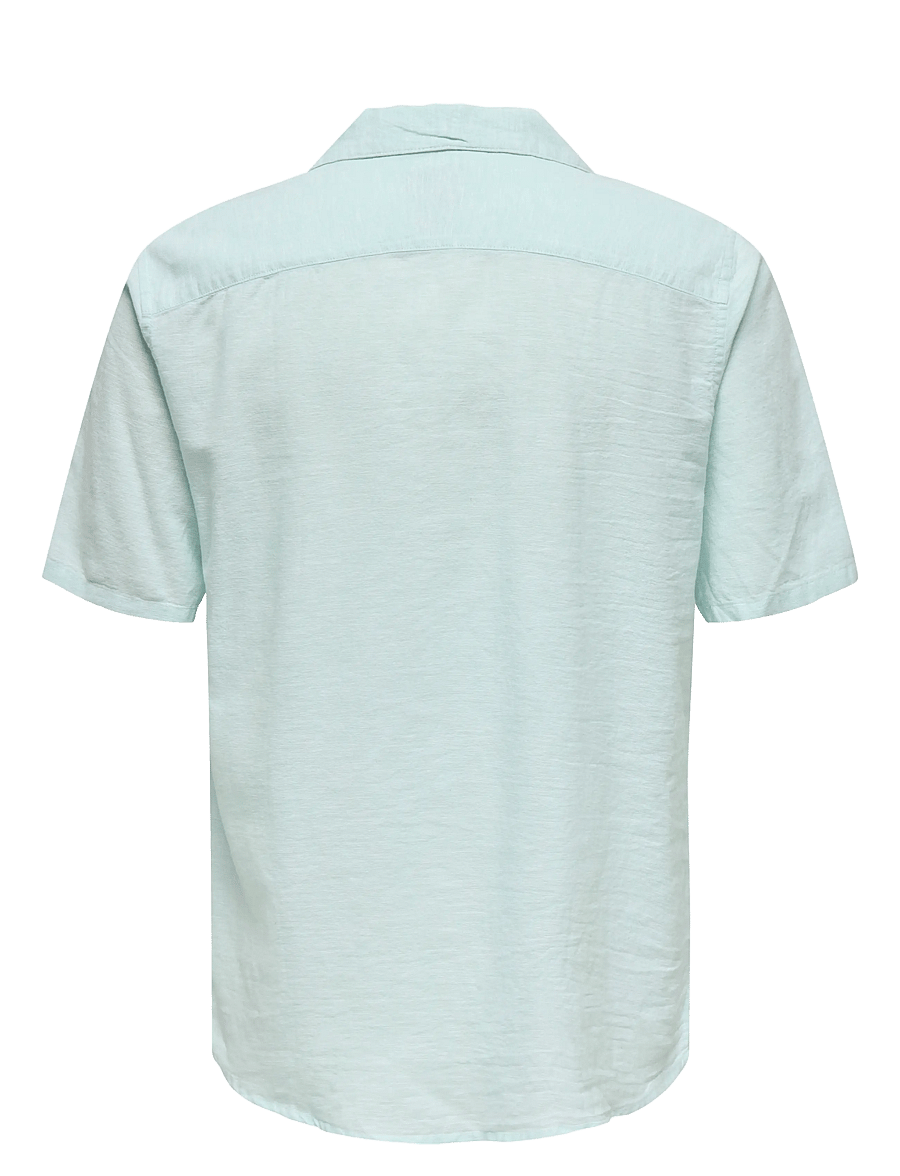 ONLY & SONS - ONSCAIDEN SS SOLID RESORT LINEN NOOS - linneskjortor - plume - 2