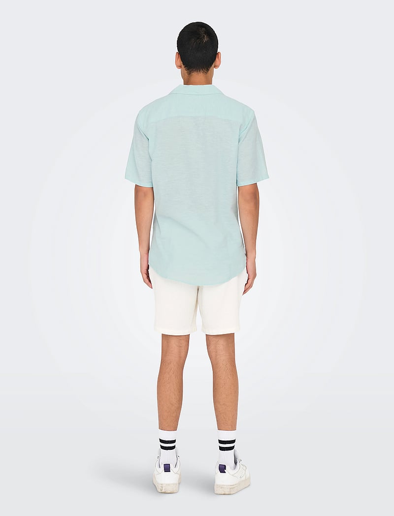 ONLY & SONS - ONSCAIDEN SS SOLID RESORT LINEN NOOS - leinenhemden - plume - 3