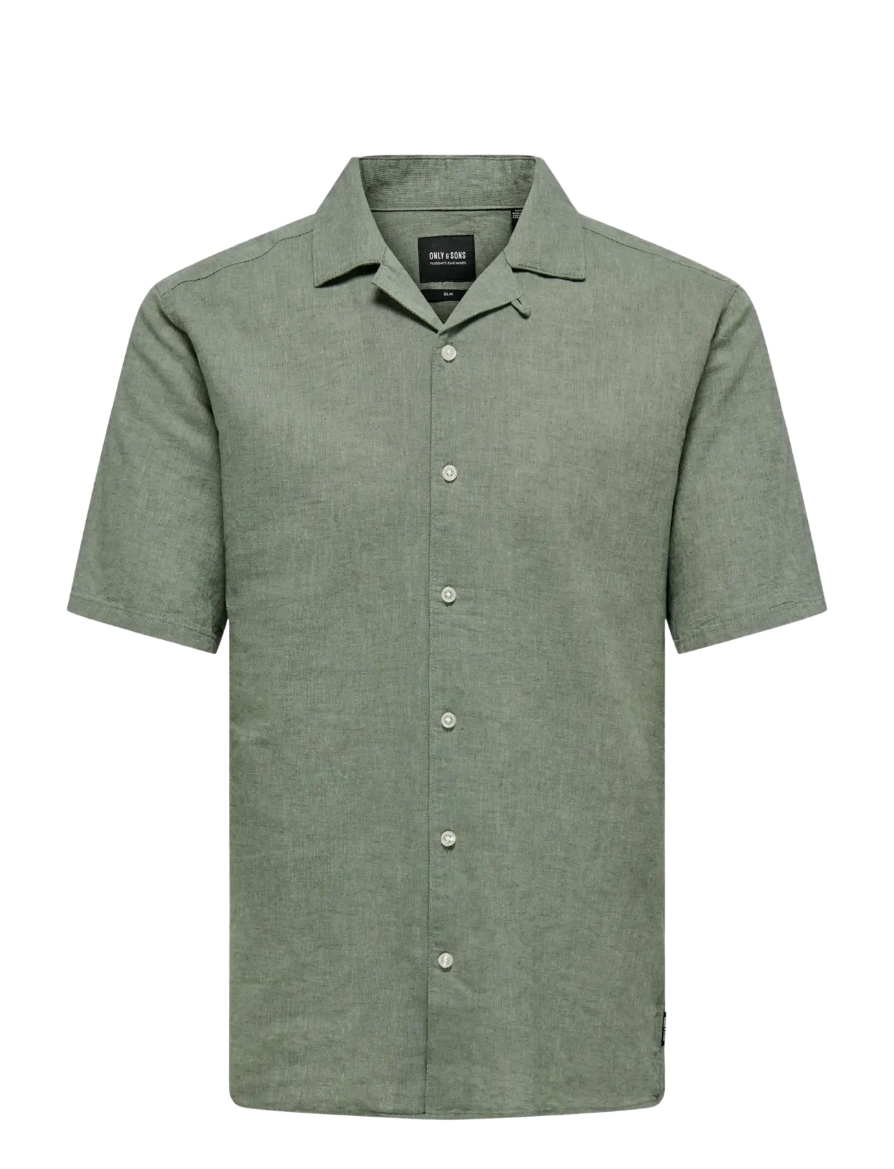 ONLY & SONS ONSCAIDEN SS SOLID RESORT LINEN SHIRT - Kläder - SWAMP / green
