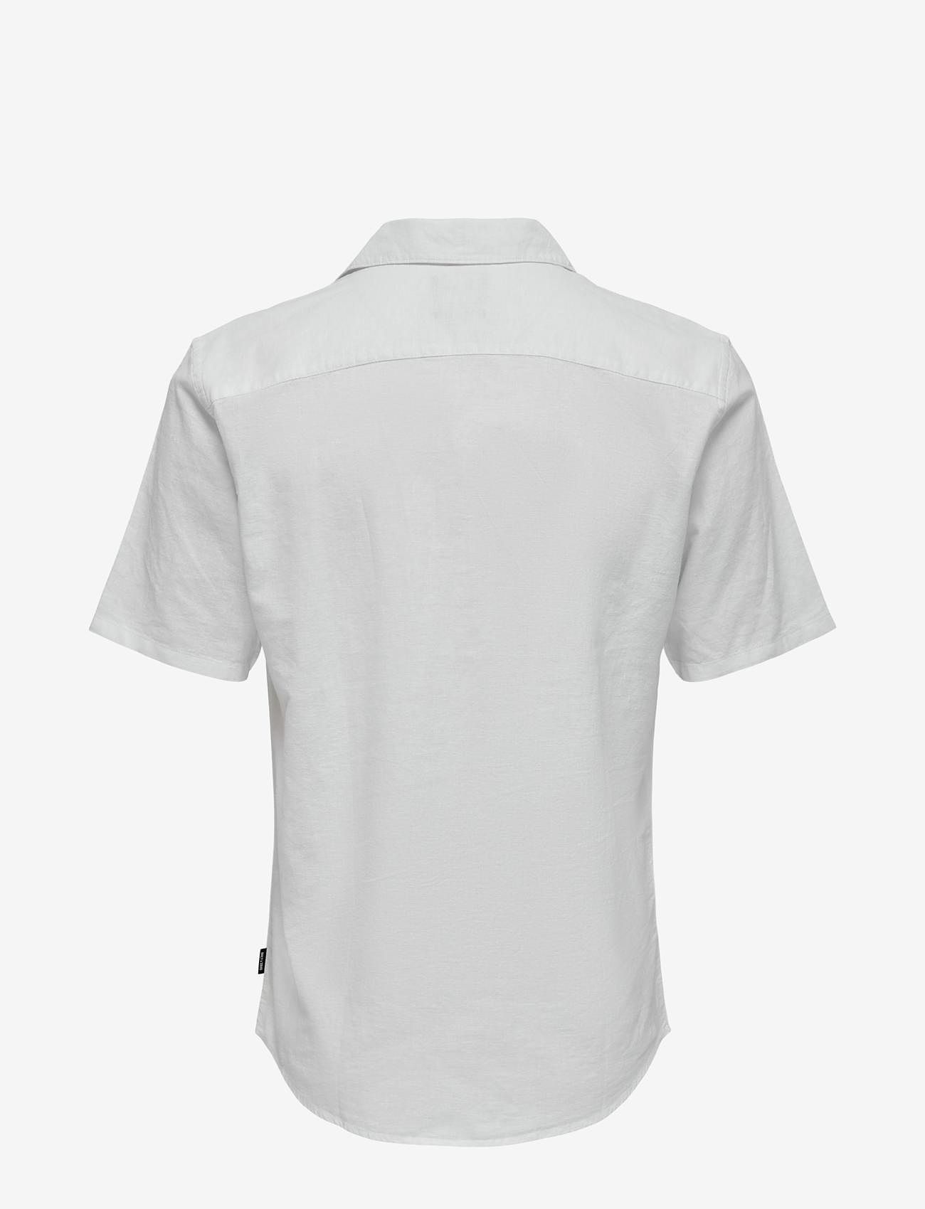 ONLY & SONS - ONSCAIDEN LIFE SS SOLID RESORT LINENNOOS - leinenhemden - white - 2
