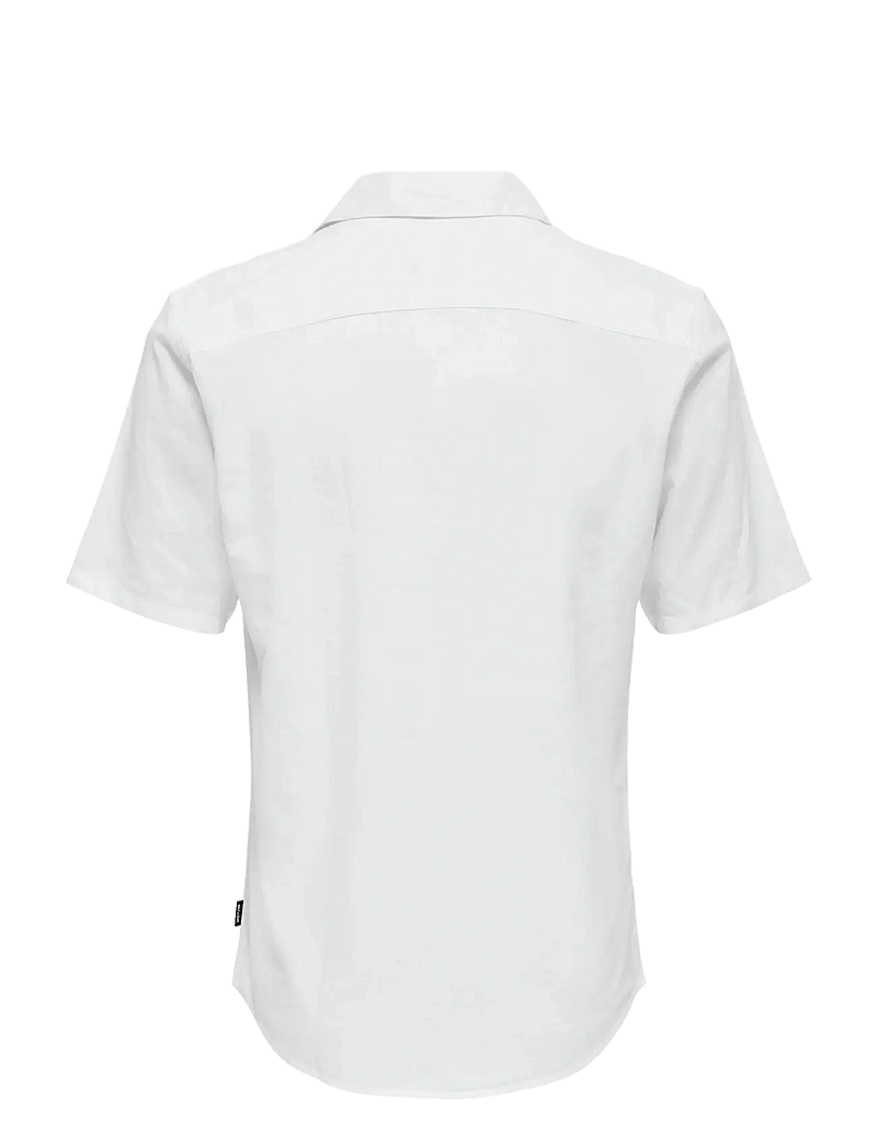 ONLY & SONS - ONSCAIDEN SS SOLID RESORT LINEN NOOS - leinenhemden - white - 2
