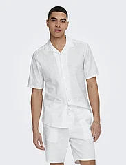 ONLY & SONS - ONSCAIDEN SS SOLID RESORT LINEN NOOS - alhaisimmat hinnat - white - 2