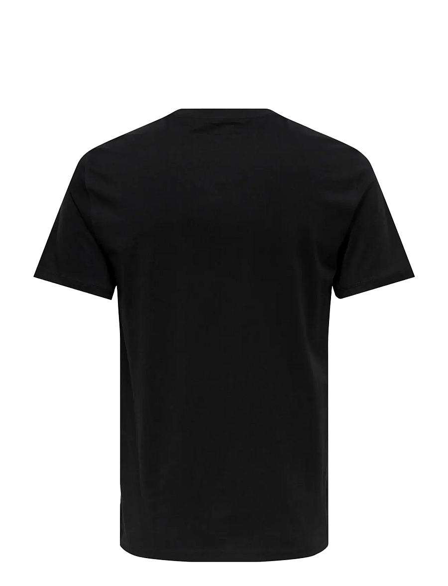 ONLY & SONS - ONSMAX LIFE SS STITCH TEE NOOS - short-sleeved t-shirts - black - 2