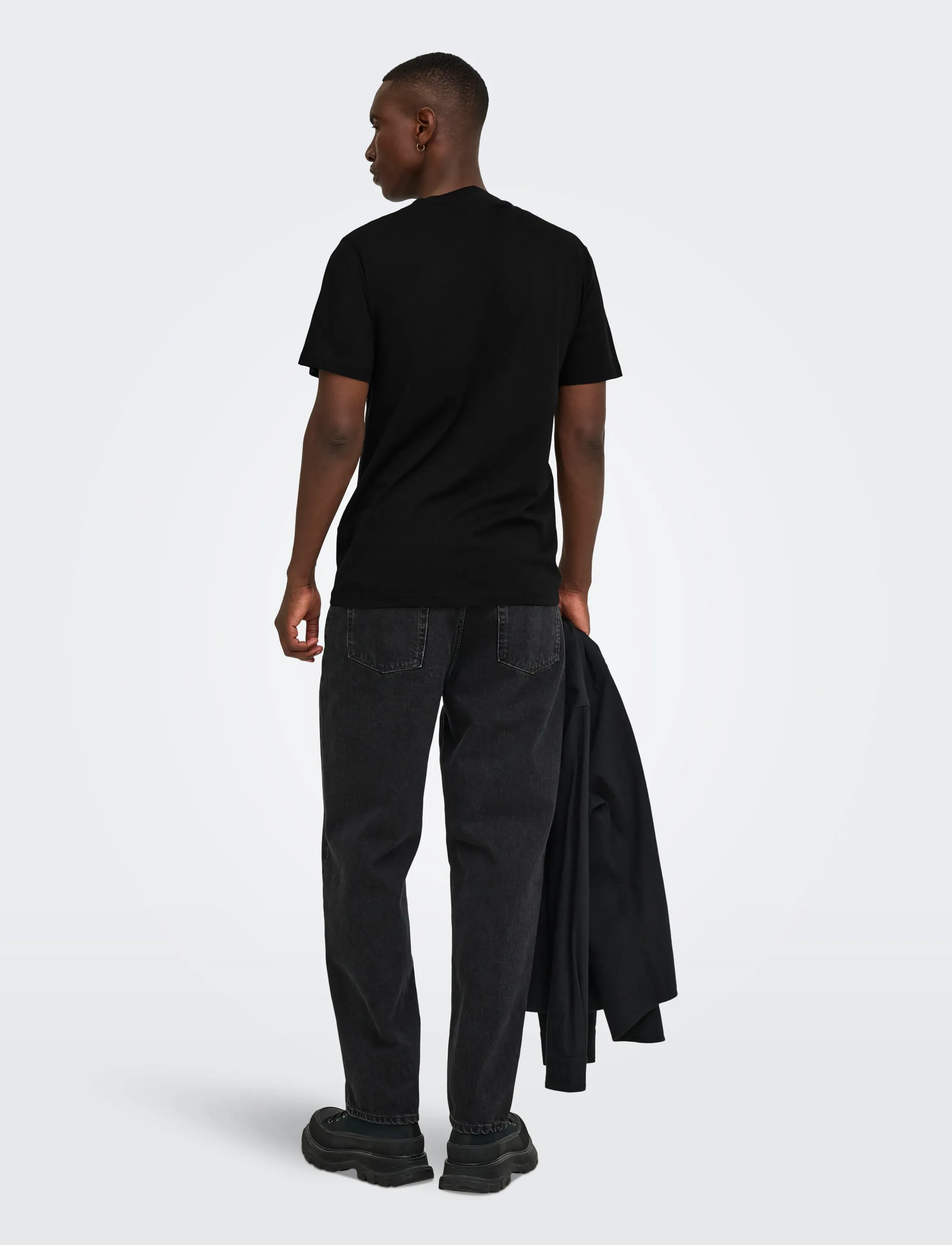 ONLY & SONS - ONSMAX LIFE SS STITCH TEE NOOS - kurzärmelige t-shirts - black - 3