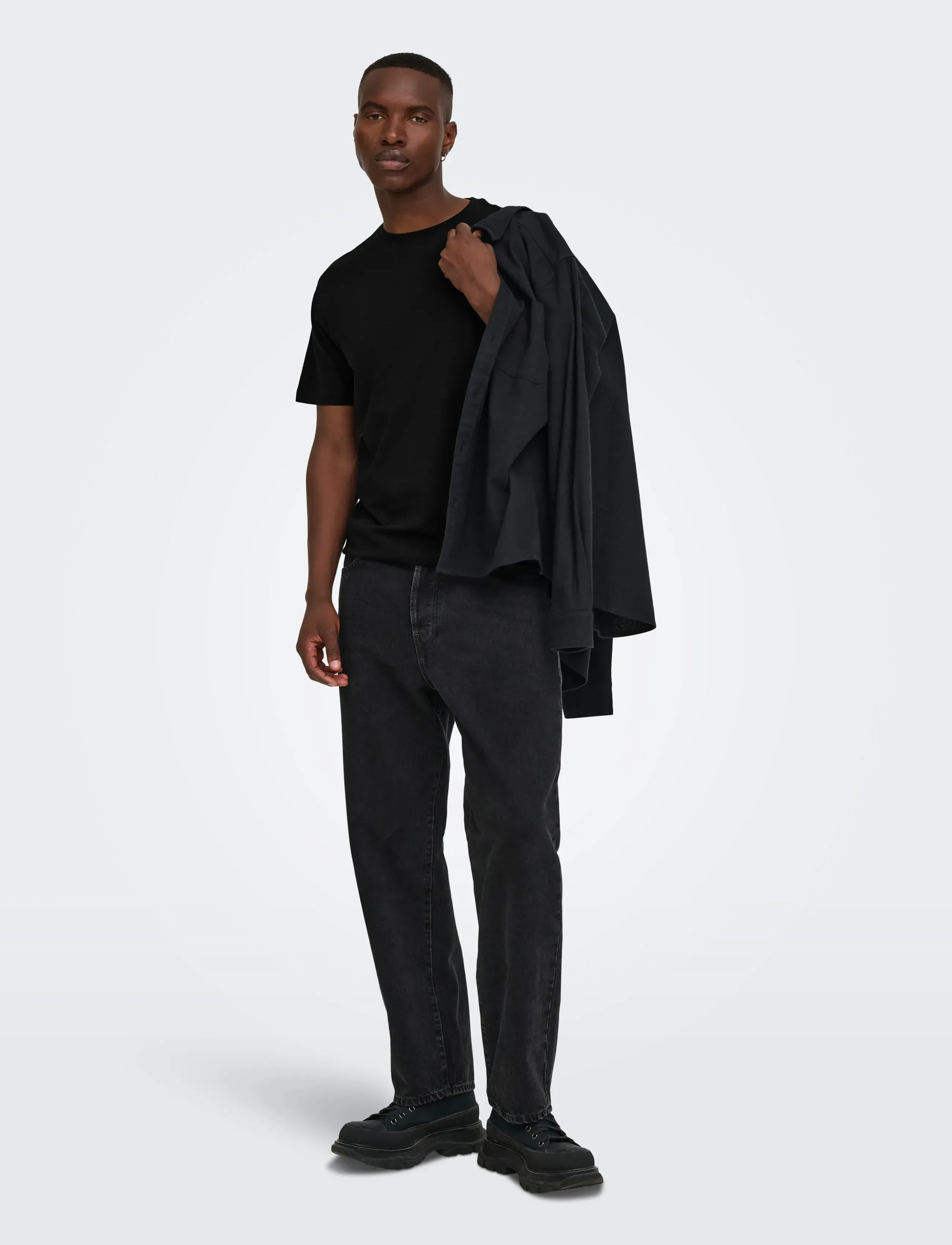 ONLY & SONS - ONSMAX LIFE SS STITCH TEE NOOS - kurzärmelige t-shirts - black - 4