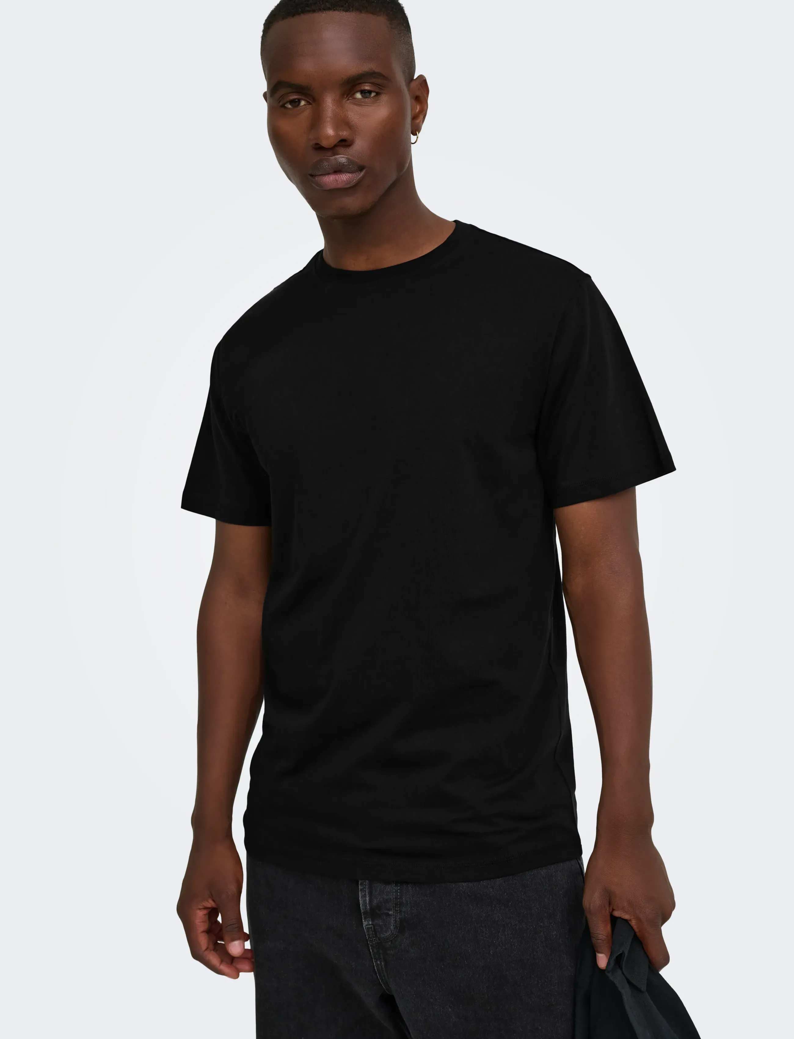 ONLY & SONS - ONSMAX LIFE SS STITCH TEE NOOS - kurzärmelige t-shirts - black - 5