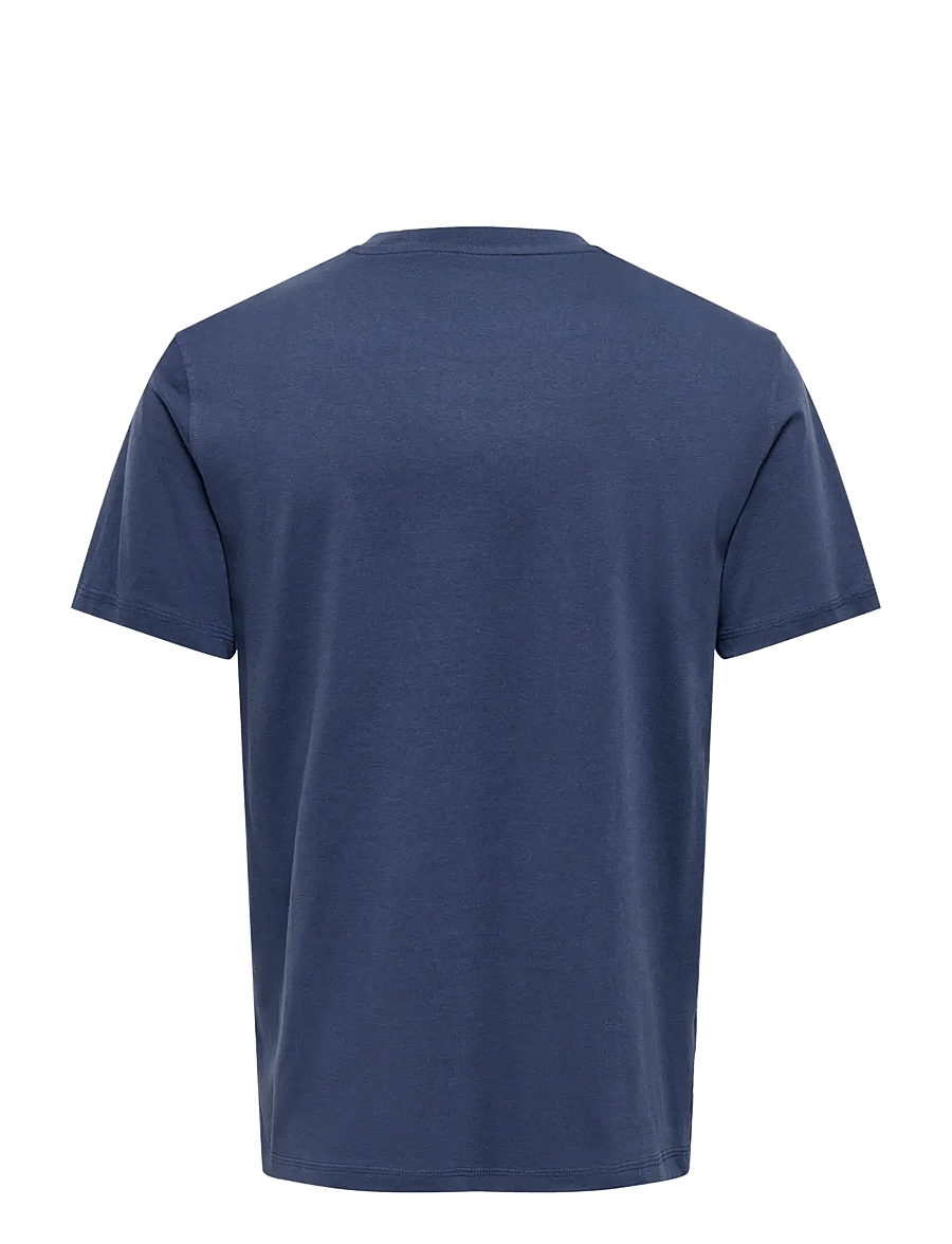 ONLY & SONS - ONSMAX LIFE SS STITCH TEE NOOS - lühikeste varrukatega t-särgid - blue nights - 2