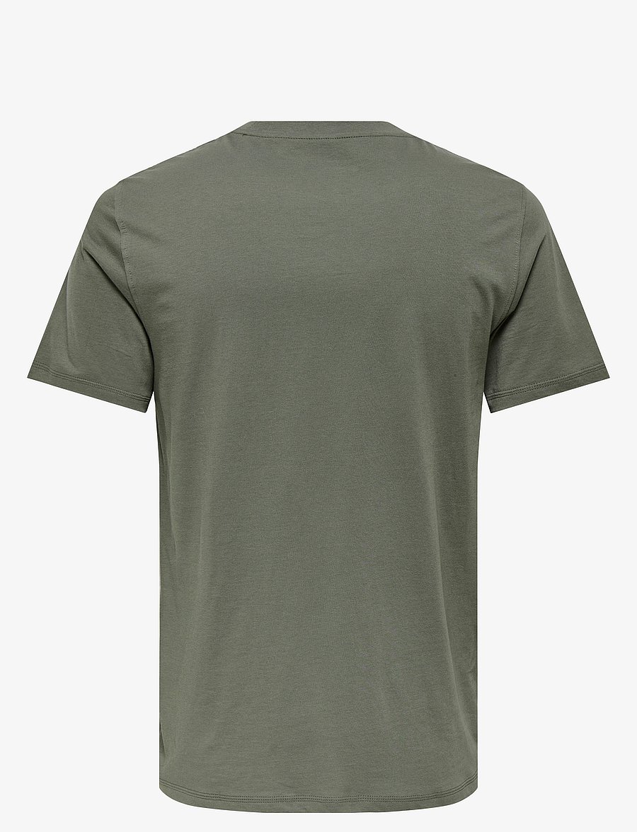 ONLY & SONS - ONSMAX LIFE SS STITCH TEE NOOS - lühikeste varrukatega t-särgid - castor gray - 2