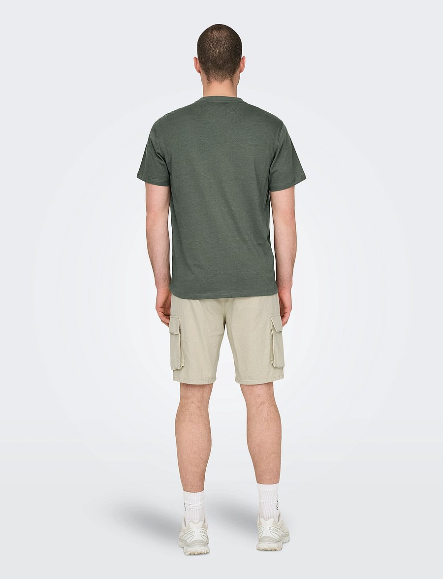 ONLY & SONS - ONSMAX LIFE SS STITCH TEE NOOS - lühikeste varrukatega t-särgid - castor gray - 3