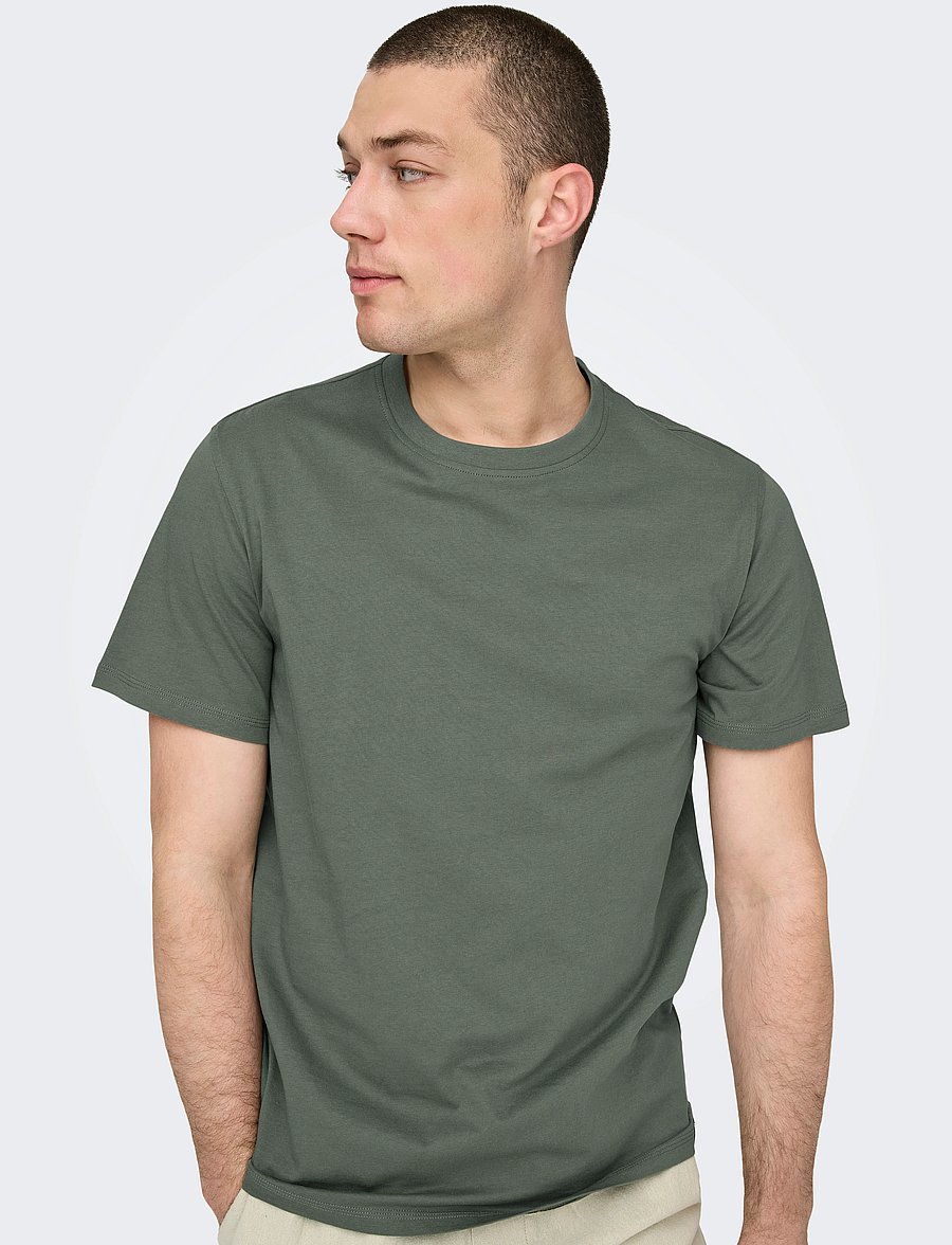 ONLY & SONS - ONSMAX LIFE SS STITCH TEE NOOS - lühikeste varrukatega t-särgid - castor gray - 5