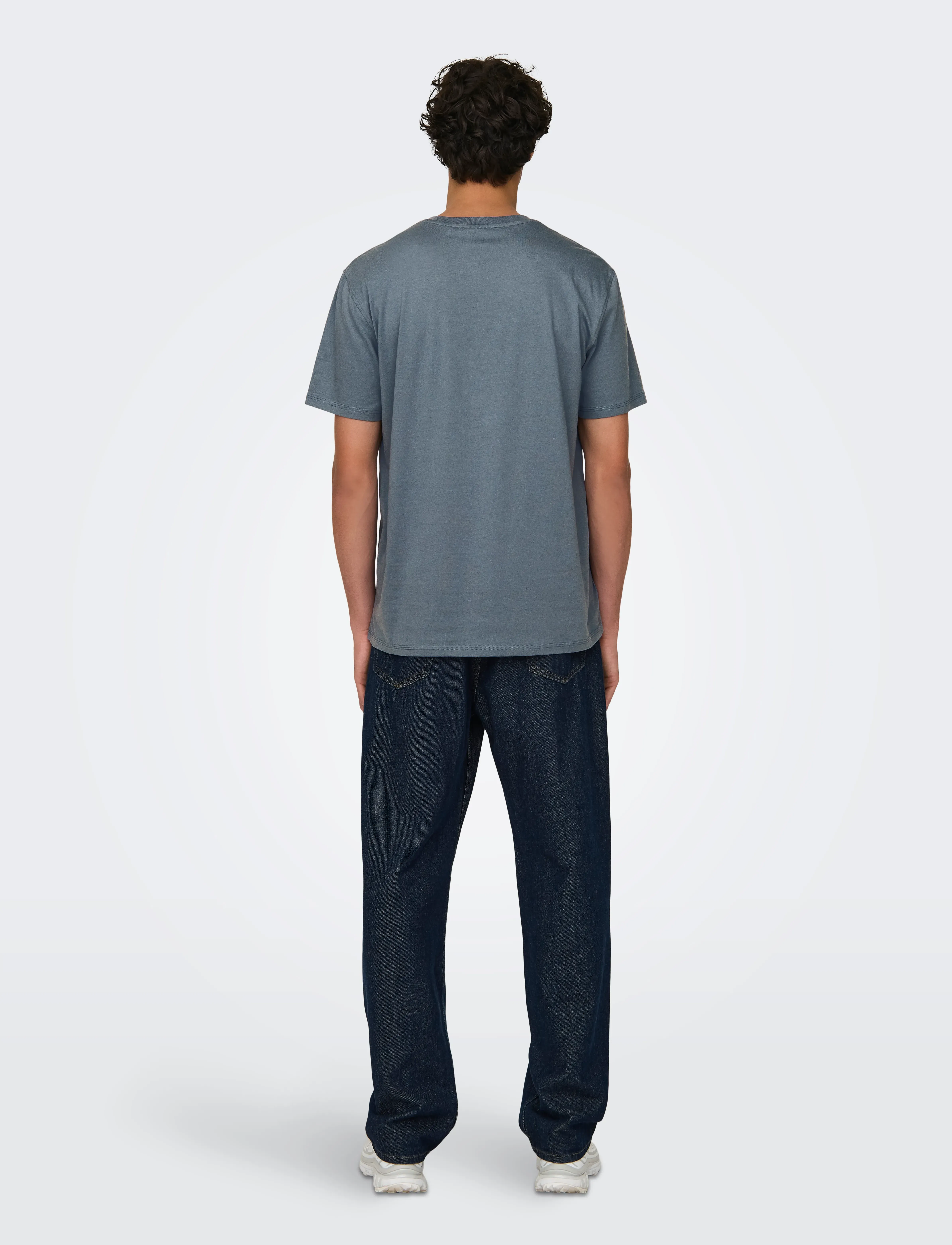 ONLY & SONS - ONSMAX LIFE SS STITCH TEE NOOS - lühikeste varrukatega t-särgid - flint stone - 3