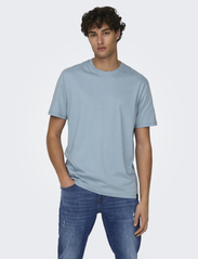ONLY & SONS - ONSMAX LIFE SS STITCH TEE NOOS - alhaisimmat hinnat - glacier lake - 2