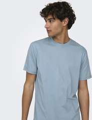 ONLY & SONS - ONSMAX LIFE SS STITCH TEE NOOS - alhaisimmat hinnat - glacier lake - 5