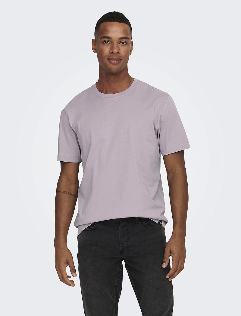 ONLY & SONS - ONSMAX LIFE SS STITCH TEE NOOS - kurzärmelig - nirvana - 0