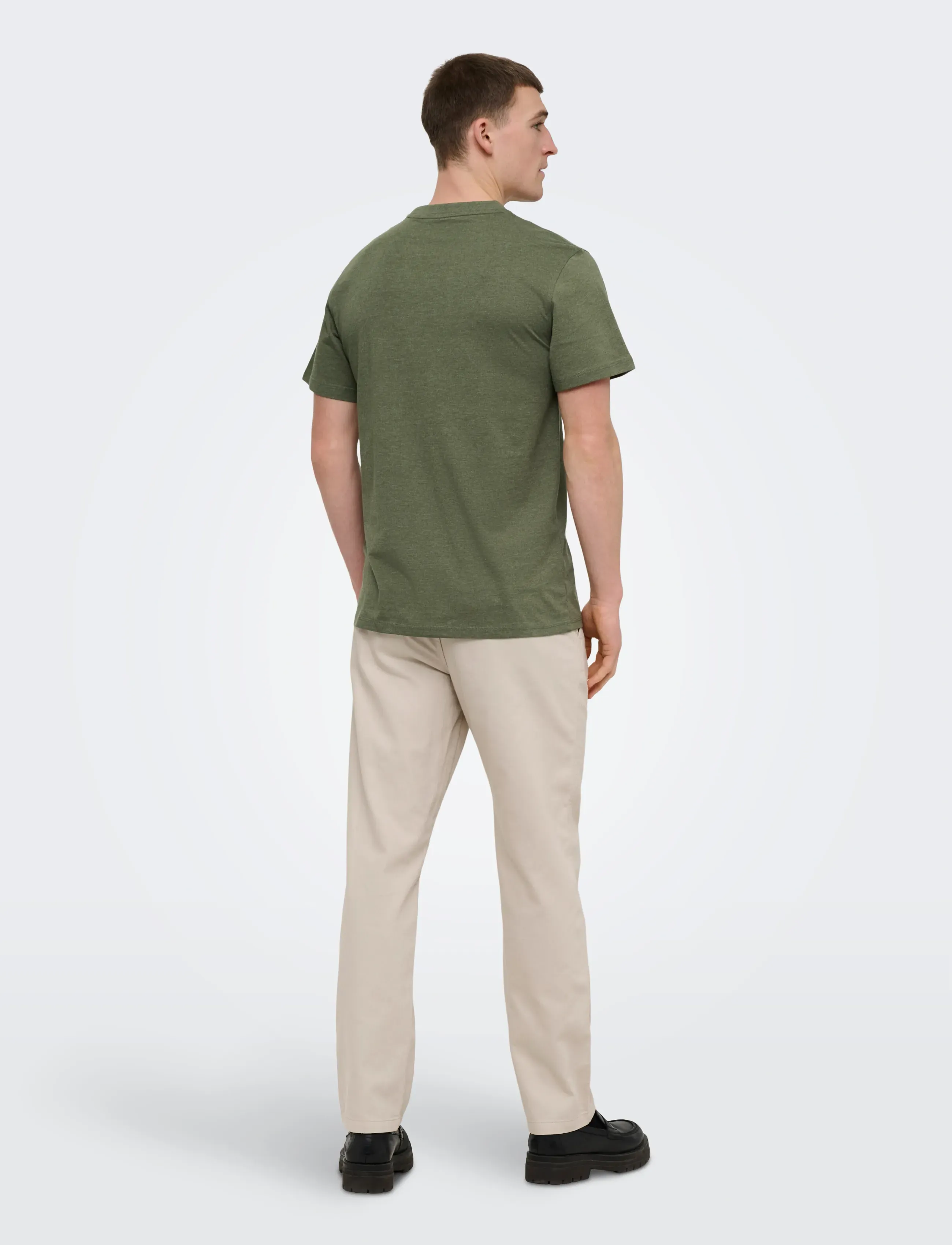 ONLY & SONS - ONSMAX LIFE SS STITCH TEE NOOS - lühikeste varrukatega t-särgid - olive night - 3