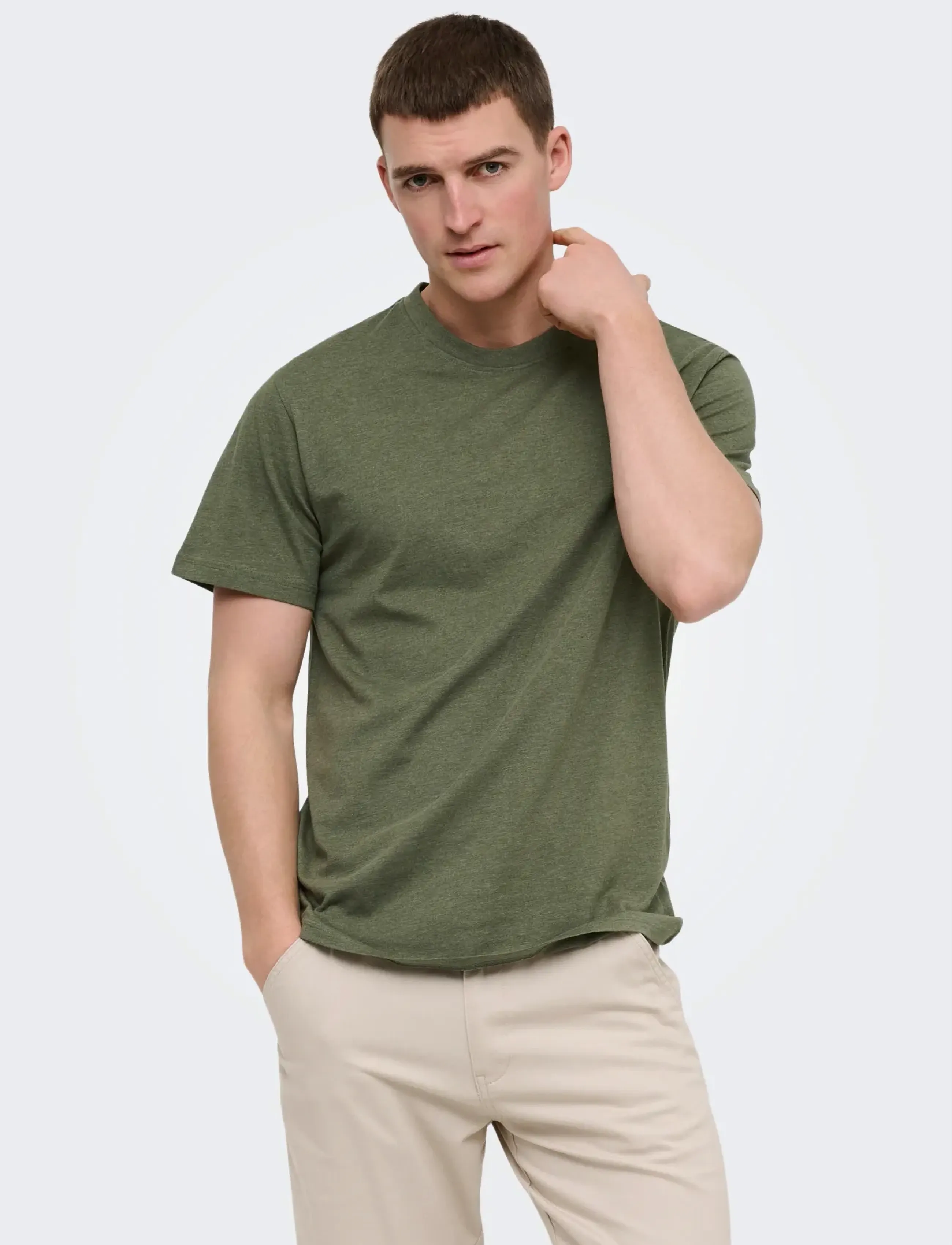 ONLY & SONS Onsmax Life Ss Stitch Tee Noos t-shirts - bas herr – bild 6