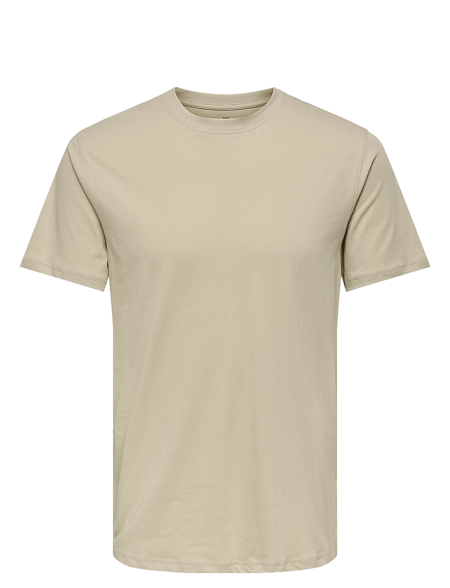 ONLY & SONS - ONSMAX LIFE SS STITCH TEE NOOS - short-sleeved t-shirts - pelican - 1