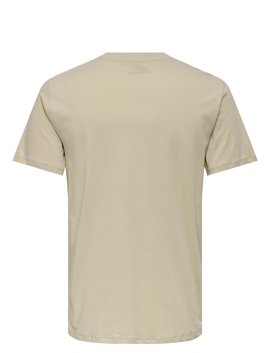ONLY & SONS - ONSMAX LIFE SS STITCH TEE NOOS - short-sleeved t-shirts - pelican - 2