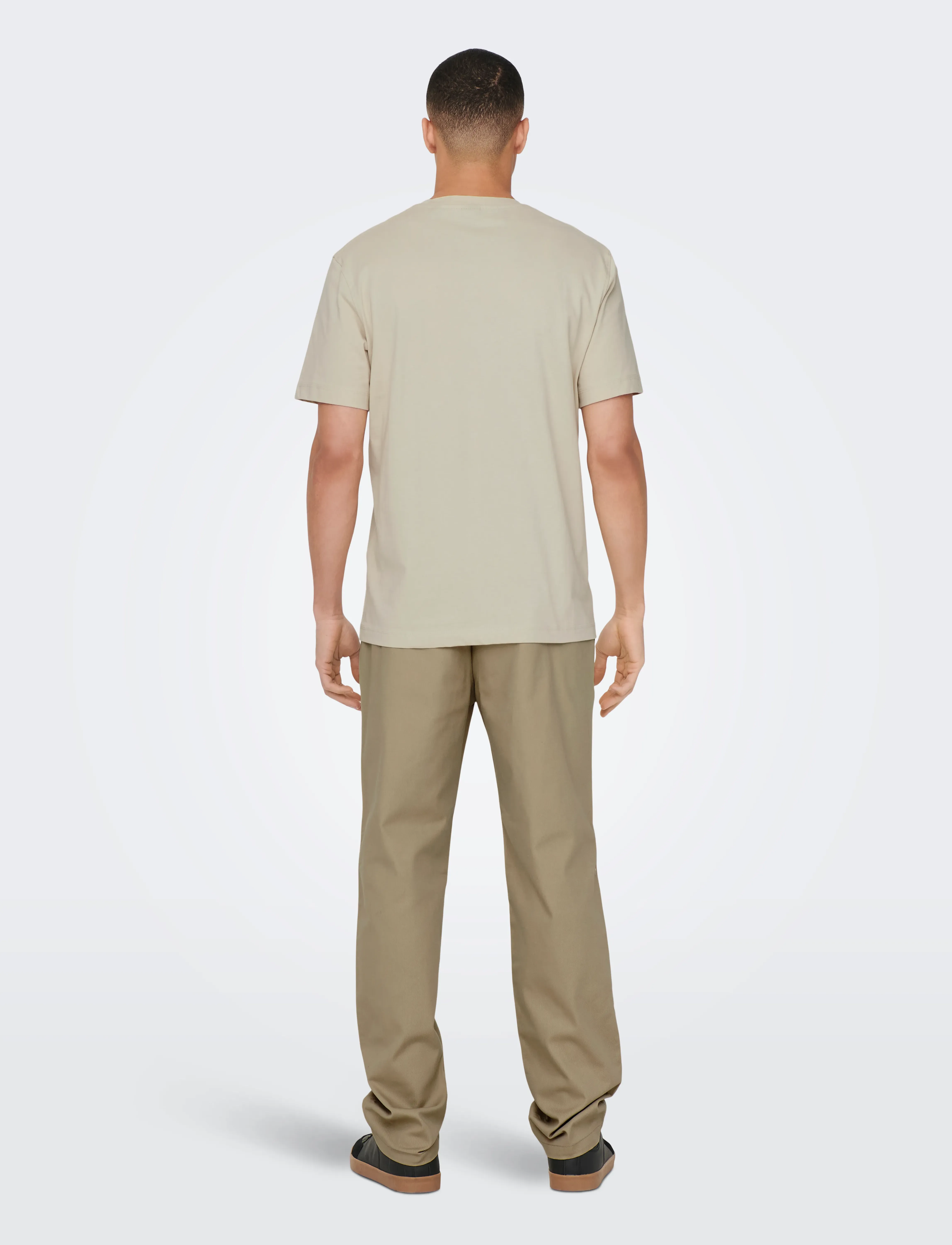 ONLY & SONS - ONSMAX LIFE SS STITCH TEE NOOS - kortermede t-skjorter - pelican - 3