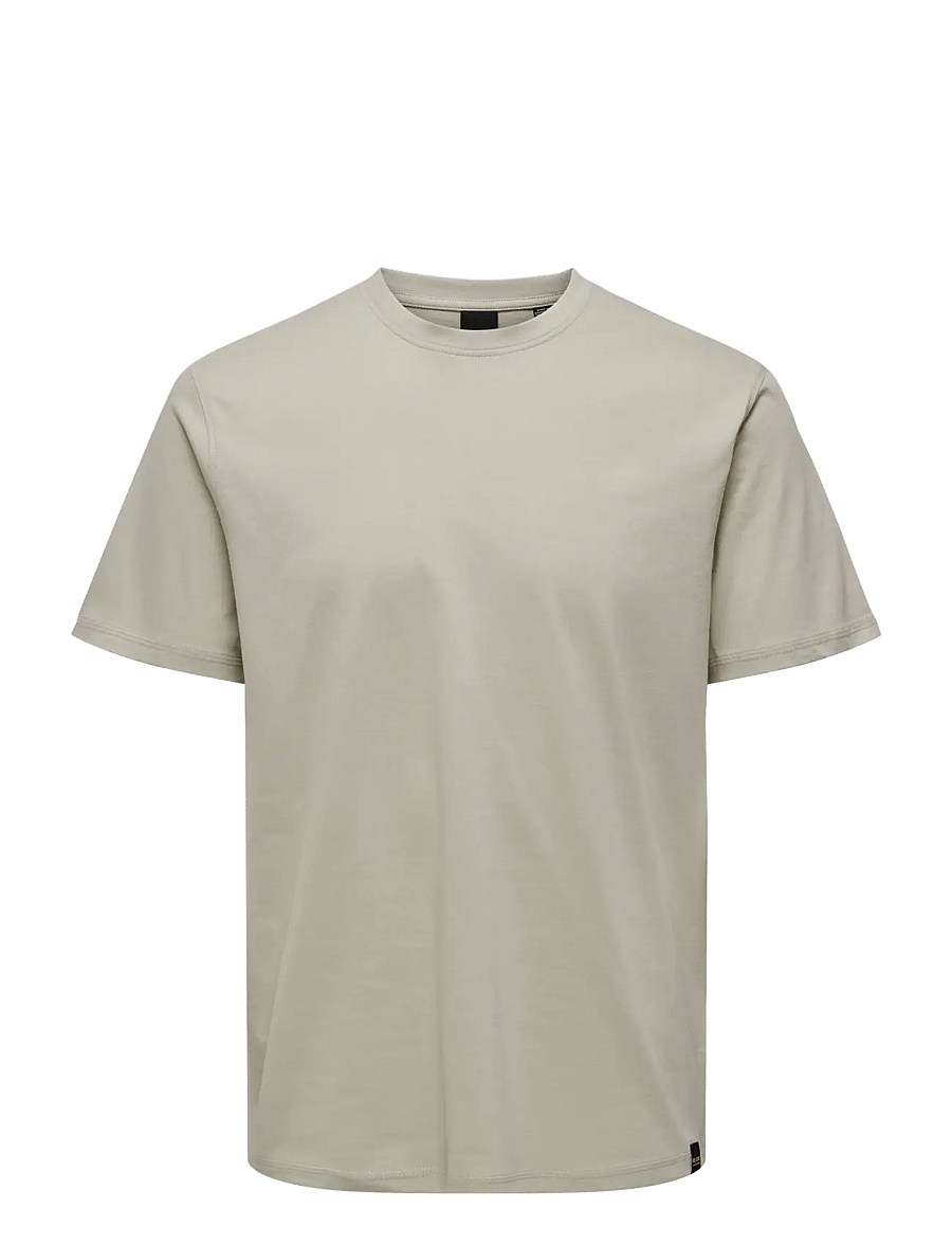 ONLY & SONS - ONSMAX LIFE SS STITCH TEE NOOS - kortärmade t-shirts - silver lining - 1