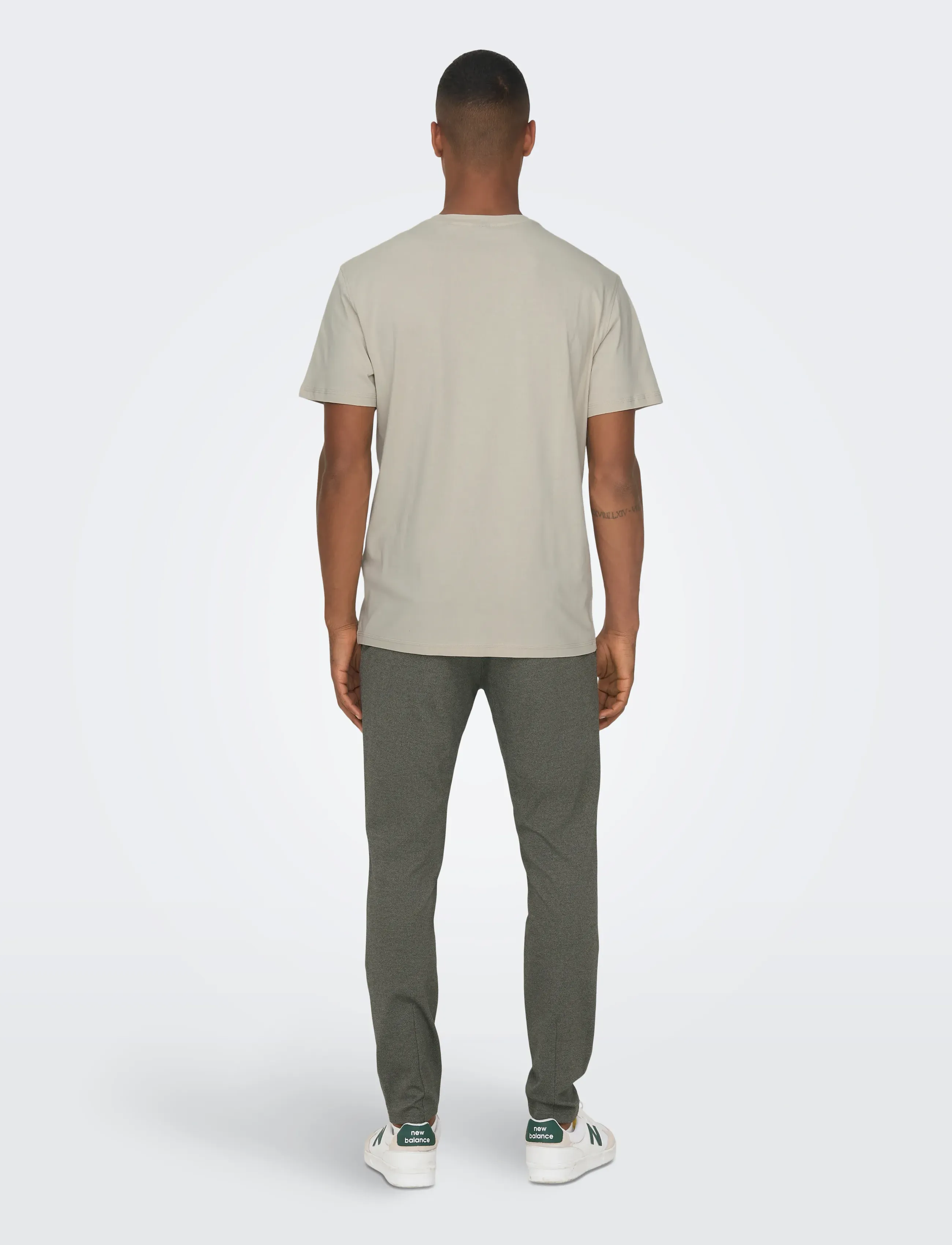 ONLY & SONS - ONSMAX LIFE SS STITCH TEE NOOS - madalaimad hinnad - silver lining - 3