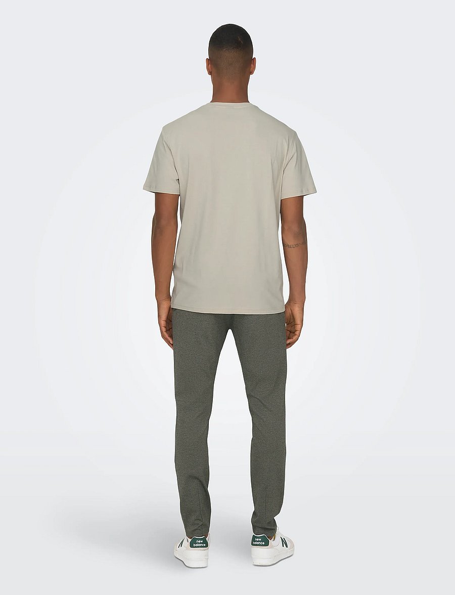 ONLY & SONS - ONSMAX LIFE SS STITCH TEE NOOS - kortärmade t-shirts - silver lining - 3