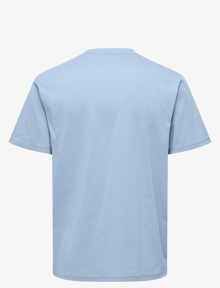 ONLY & SONS - ONSMAX LIFE SS STITCH TEE NOOS - lühikeste varrukatega t-särgid - skyway - 2