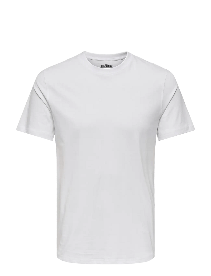 ONLY & SONS - ONSMAX LIFE SS STITCH TEE NOOS - short-sleeved t-shirts - white - 1
