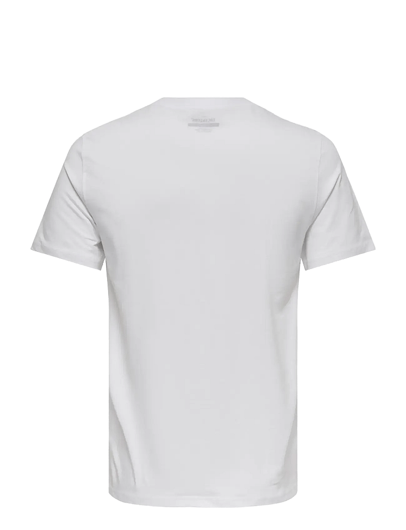 ONLY & SONS - ONSMAX LIFE SS STITCH TEE NOOS - short-sleeved t-shirts - white - 2