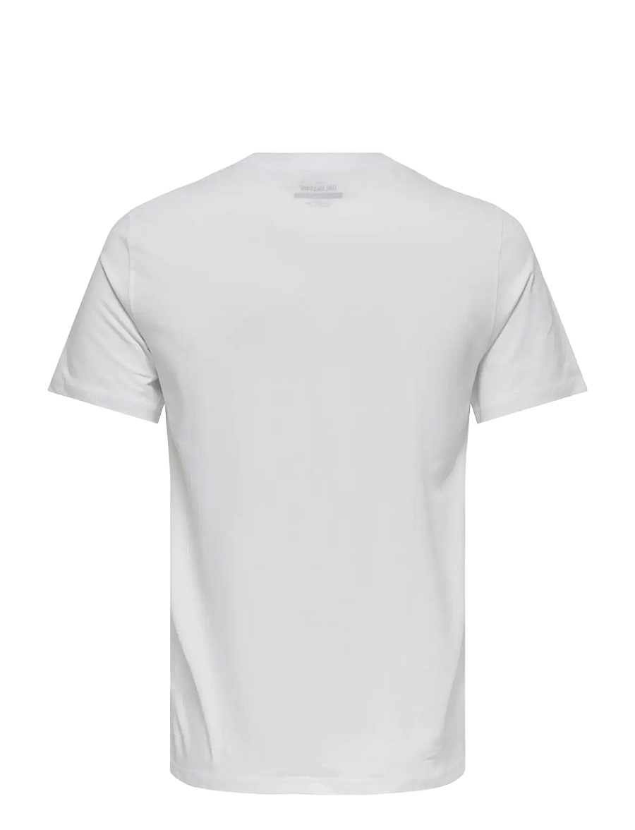 ONLY & SONS - ONSMAX LIFE SS STITCH TEE NOOS - lühikeste varrukatega t-särgid - white - 2