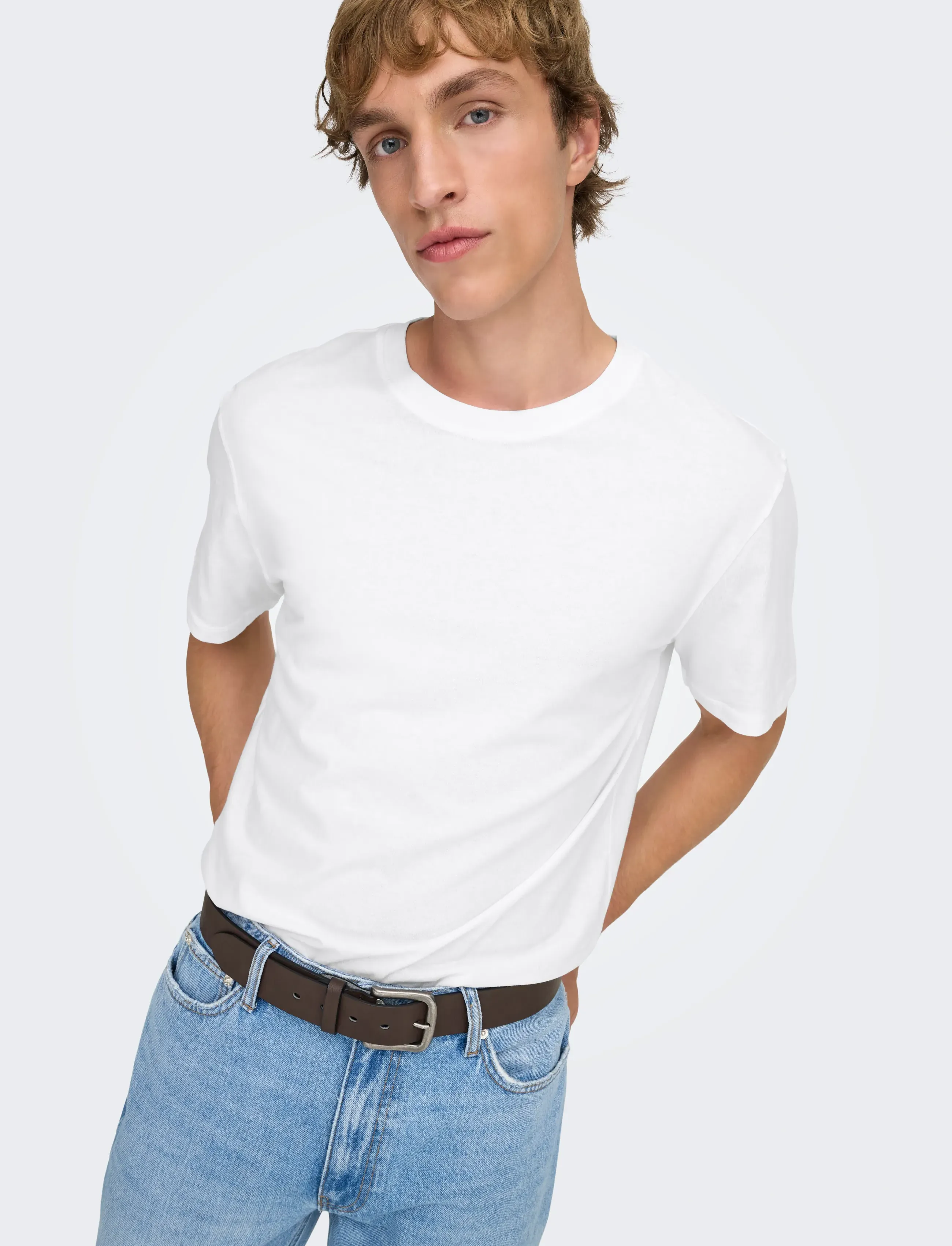 ONLY & SONS - ONSMAX LIFE SS STITCH TEE NOOS - kurzärmelig - white - 4