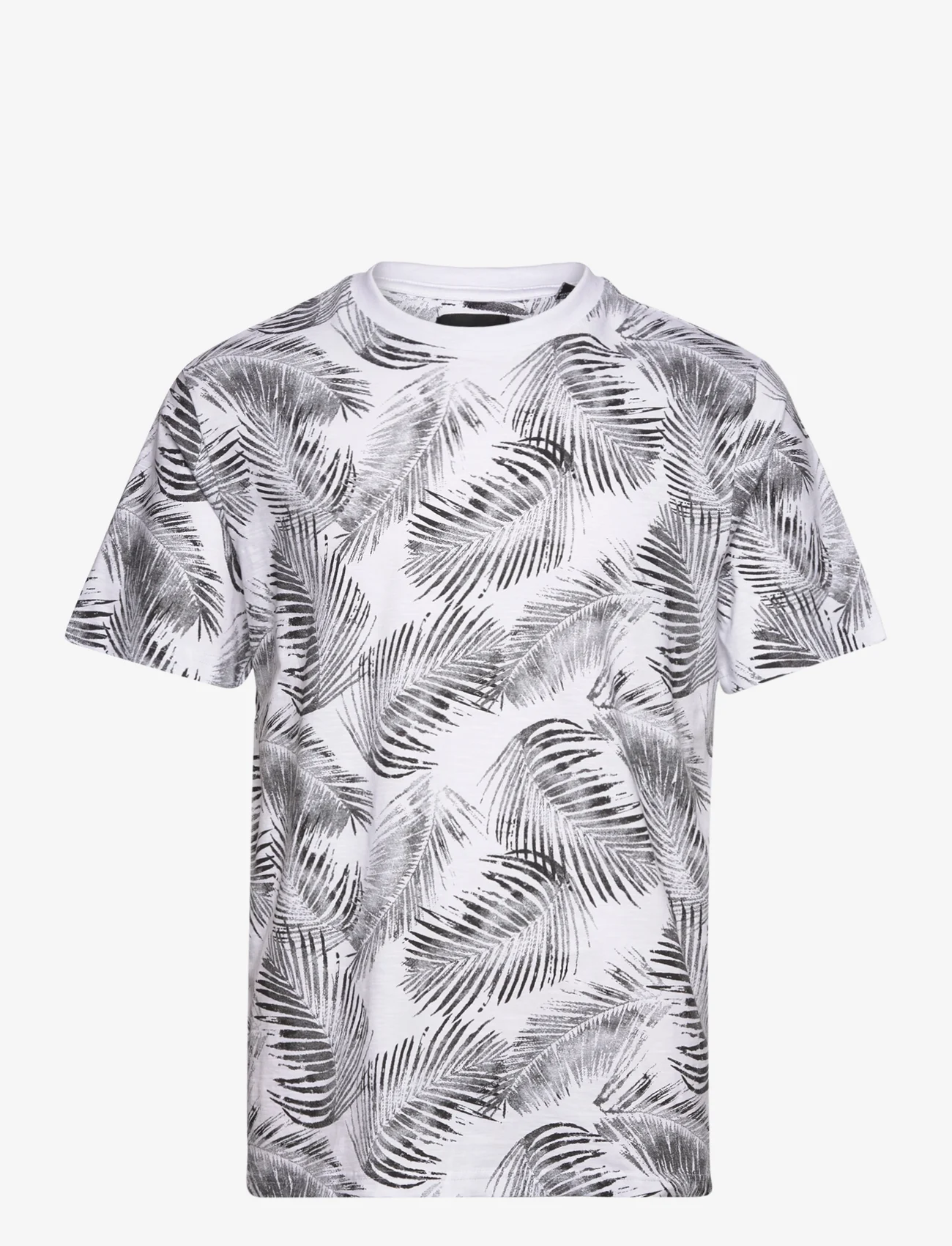 ONLY & SONS - ONSPERRY LIFE REG LEAF AOP SS TEE NOOS - laagste prijzen - bright white - 0