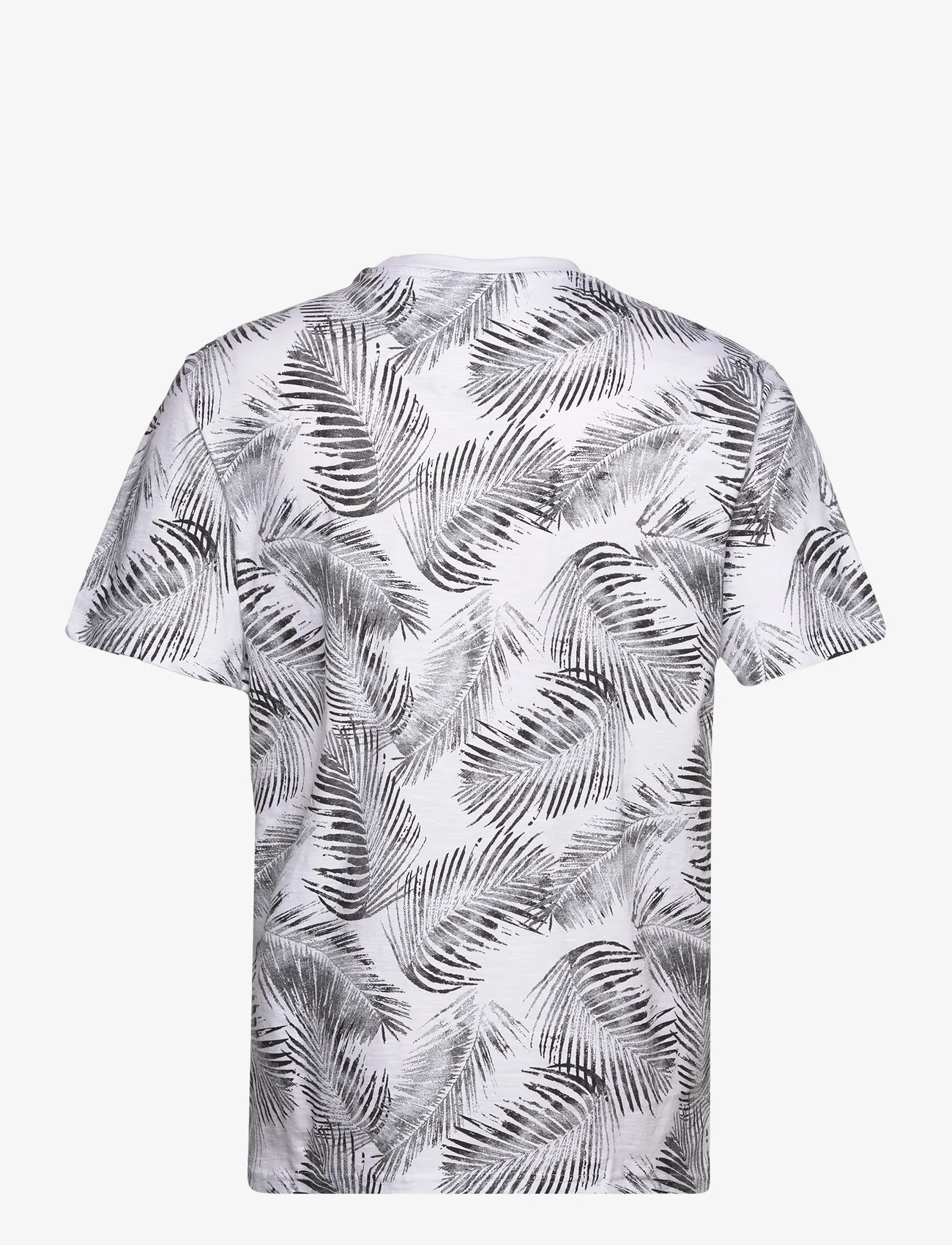 ONLY & SONS - ONSPERRY LIFE REG LEAF AOP SS TEE NOOS - najniższe ceny - bright white - 1