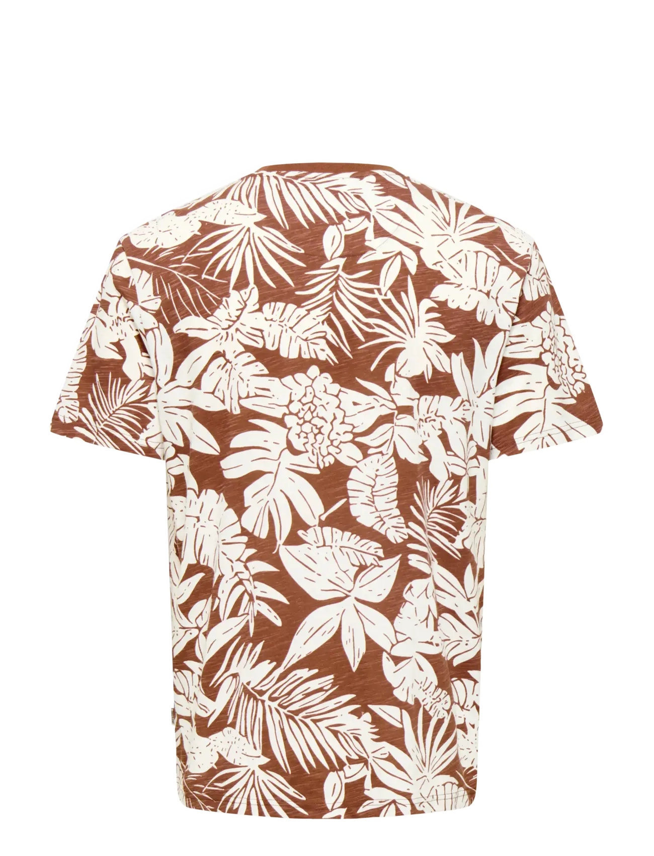 ONLY & SONS - ONSPERRY LIFE REG LEAF AOP SS TEE - kortärmade t-shirts - brown out - 2