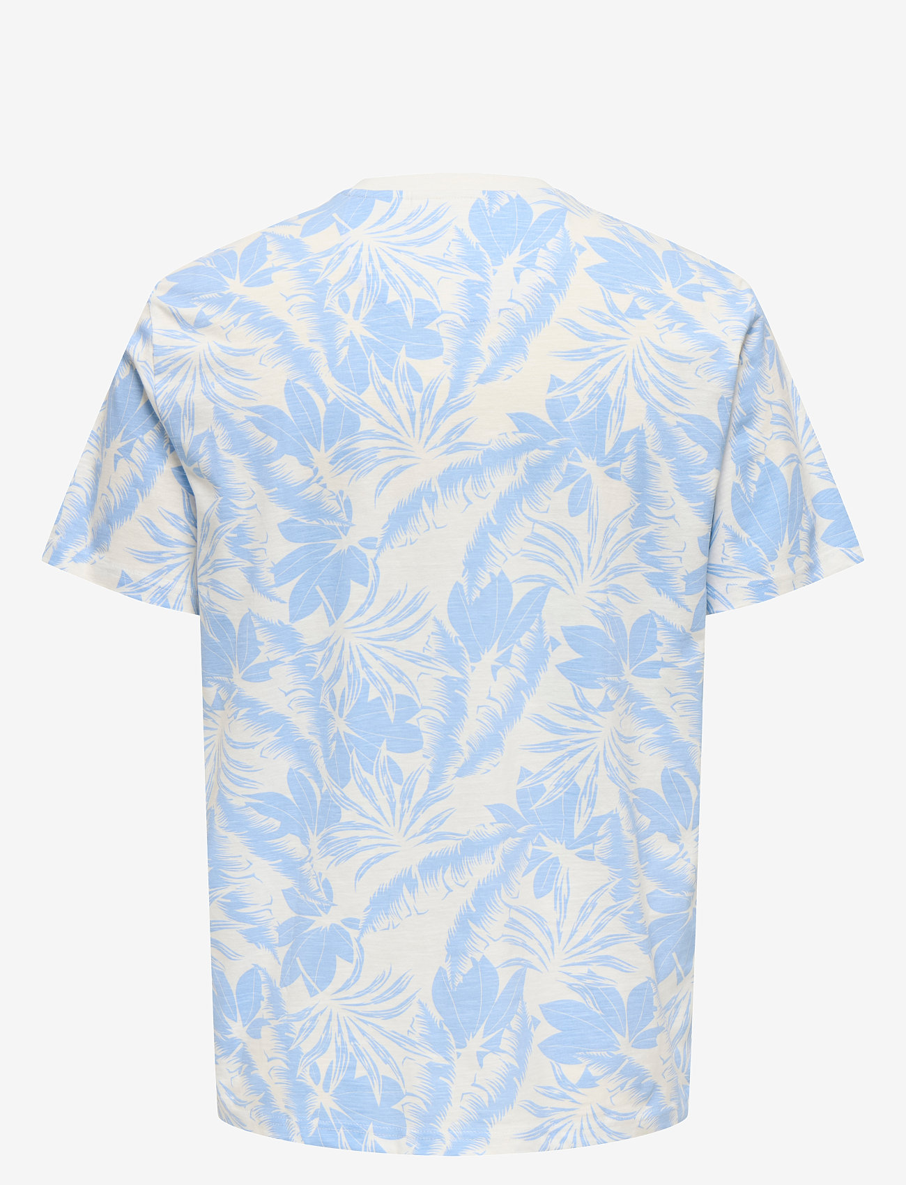 ONLY & SONS - ONSPERRY LIFE REG LEAF AOP SS TEE - kurzärmelig - cloud dancer - 1