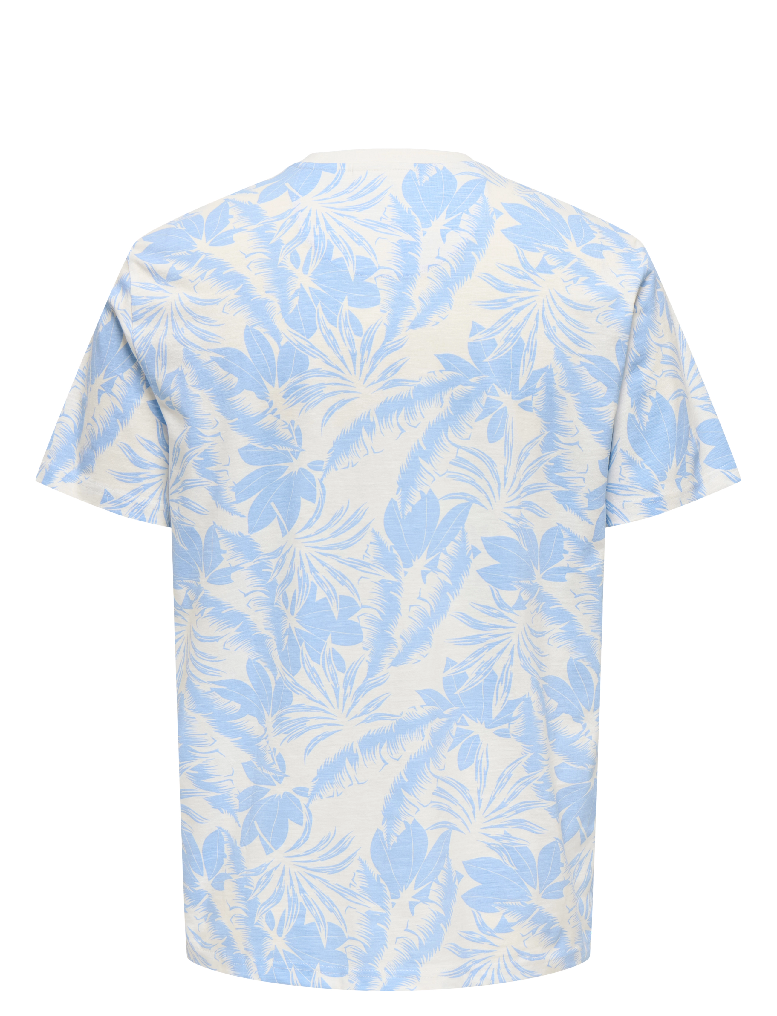 ONLY & SONS - ONSPERRY LIFE REG LEAF AOP SS TEE - kurzärmelig - cloud dancer - 1