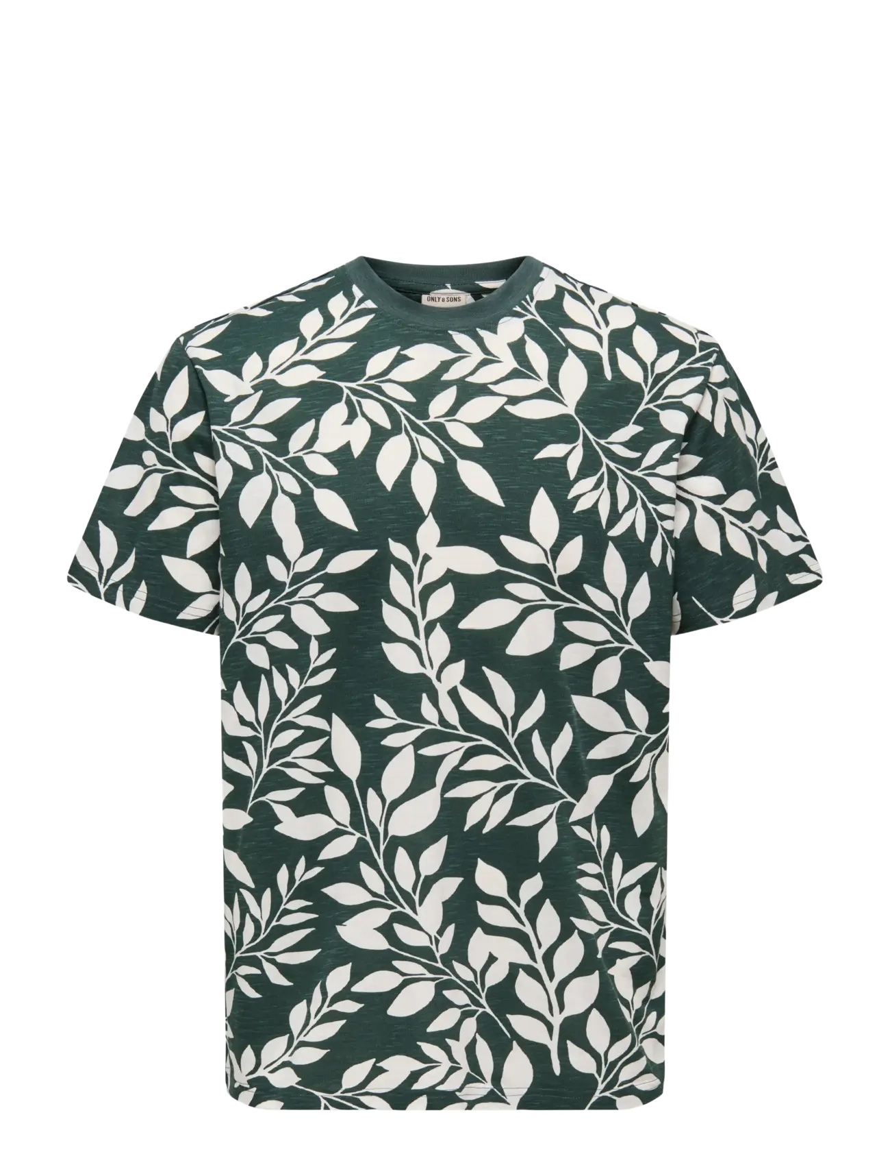 ONLY & SONS Onsperry Life Reg Leaf Aop Ss Tee Grün - M - Herren