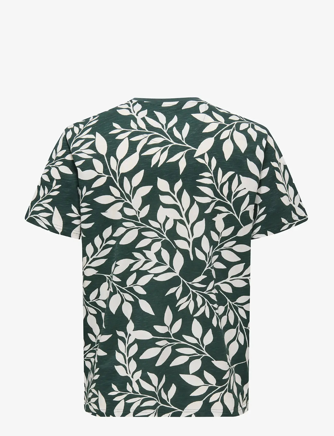 ONLY & SONS - ONSPERRY LIFE REG LEAF AOP SS TEE - kortærmede t-shirts - darkest spruce - 2