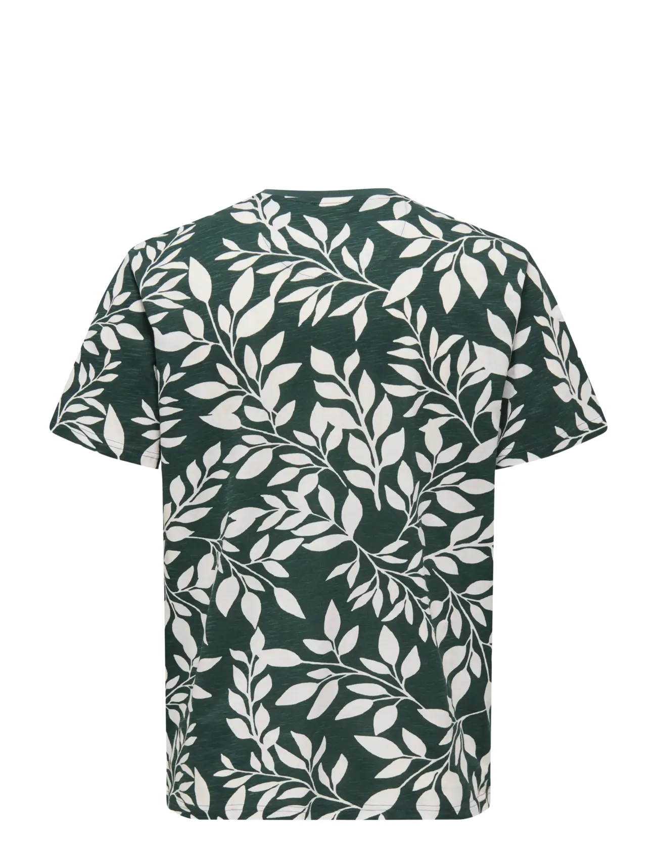 ONLY & SONS - ONSPERRY LIFE REG LEAF AOP SS TEE - kortärmade t-shirts - darkest spruce - 2