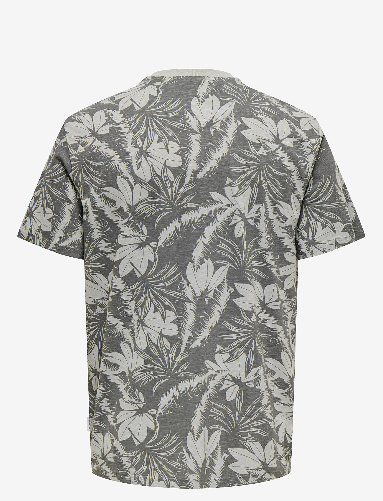 ONLY & SONS - ONSPERRY LIFE REG LEAF AOP SS TEE - short-sleeved t-shirts - dark shadow - 1