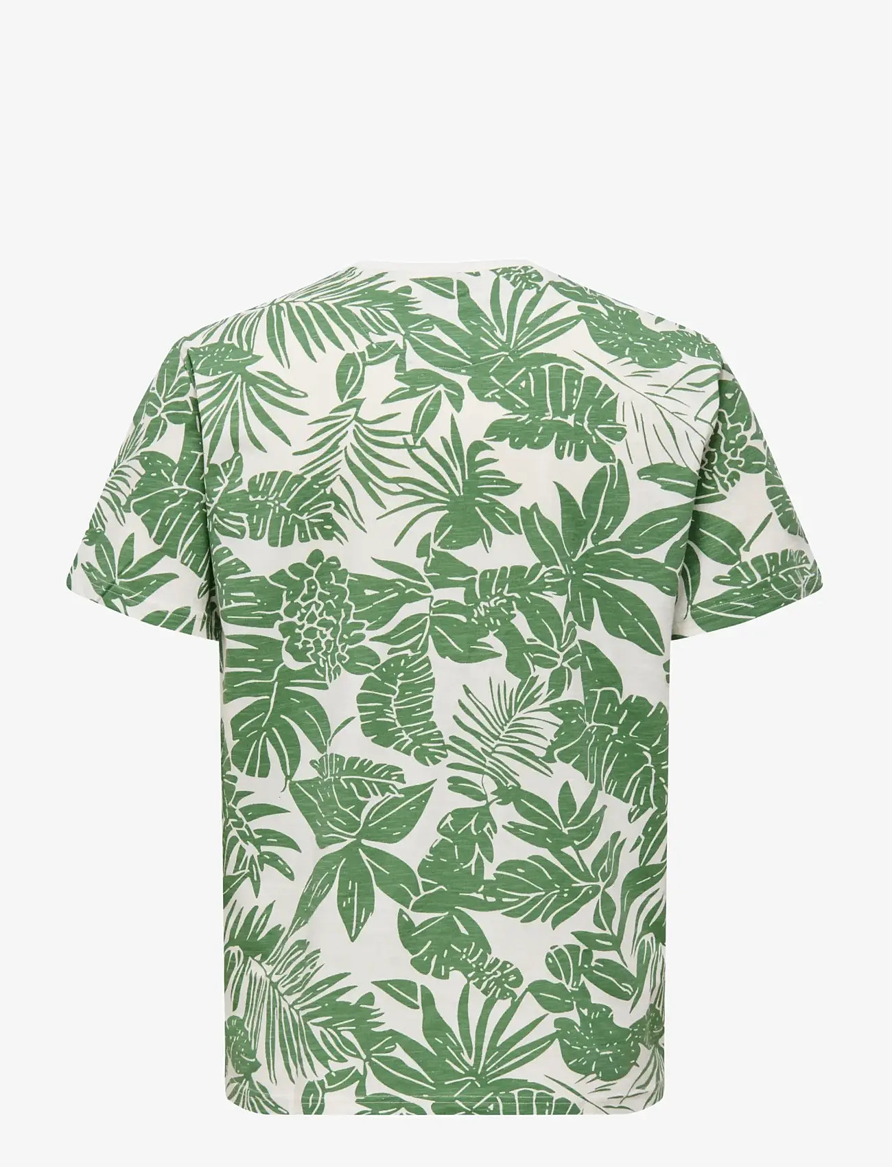 ONLY & SONS - ONSPERRY LIFE REG LEAF AOP SS TEE - kortærmede t-shirts - gardenia - 2