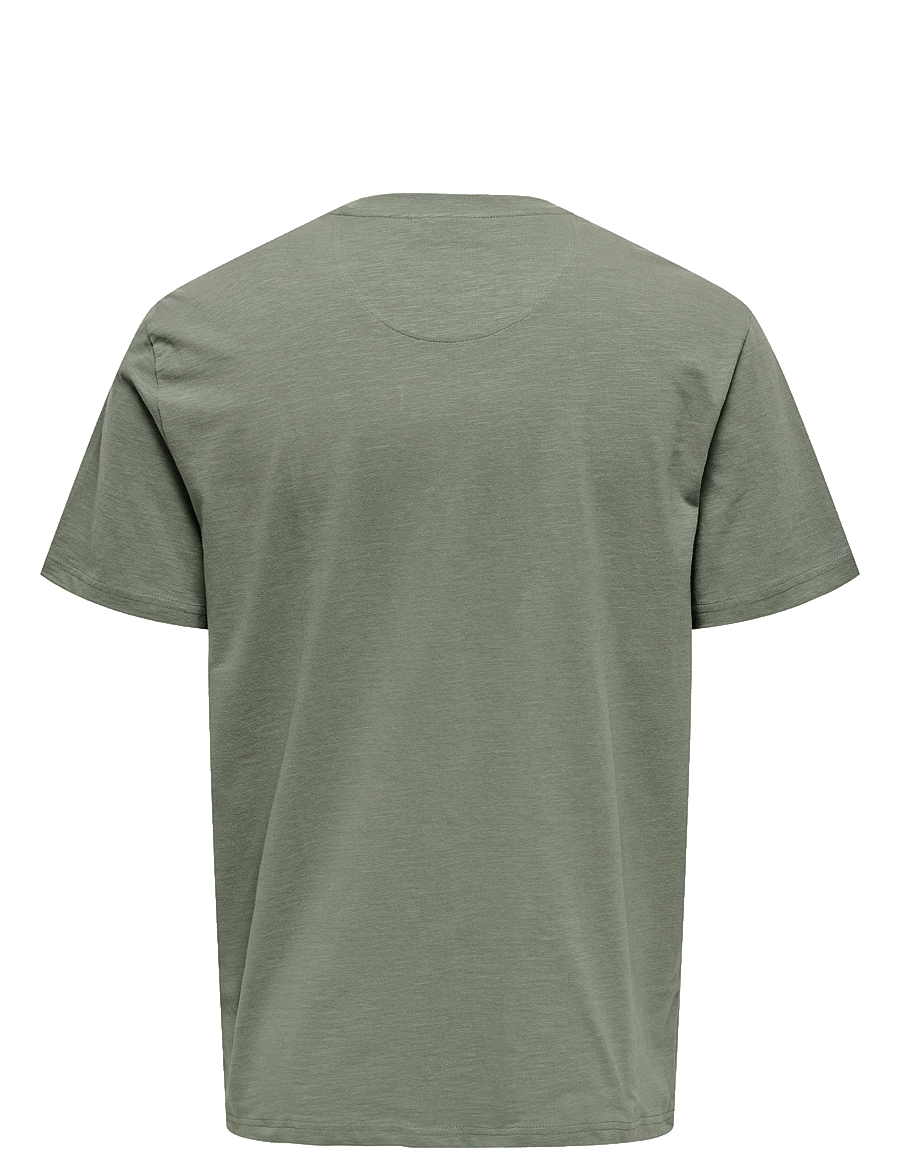 ONLY & SONS - ONSPERRY LIFE REG LEAF SS POCKETTEE NOOS - kurzärmelig - castor gray - 2