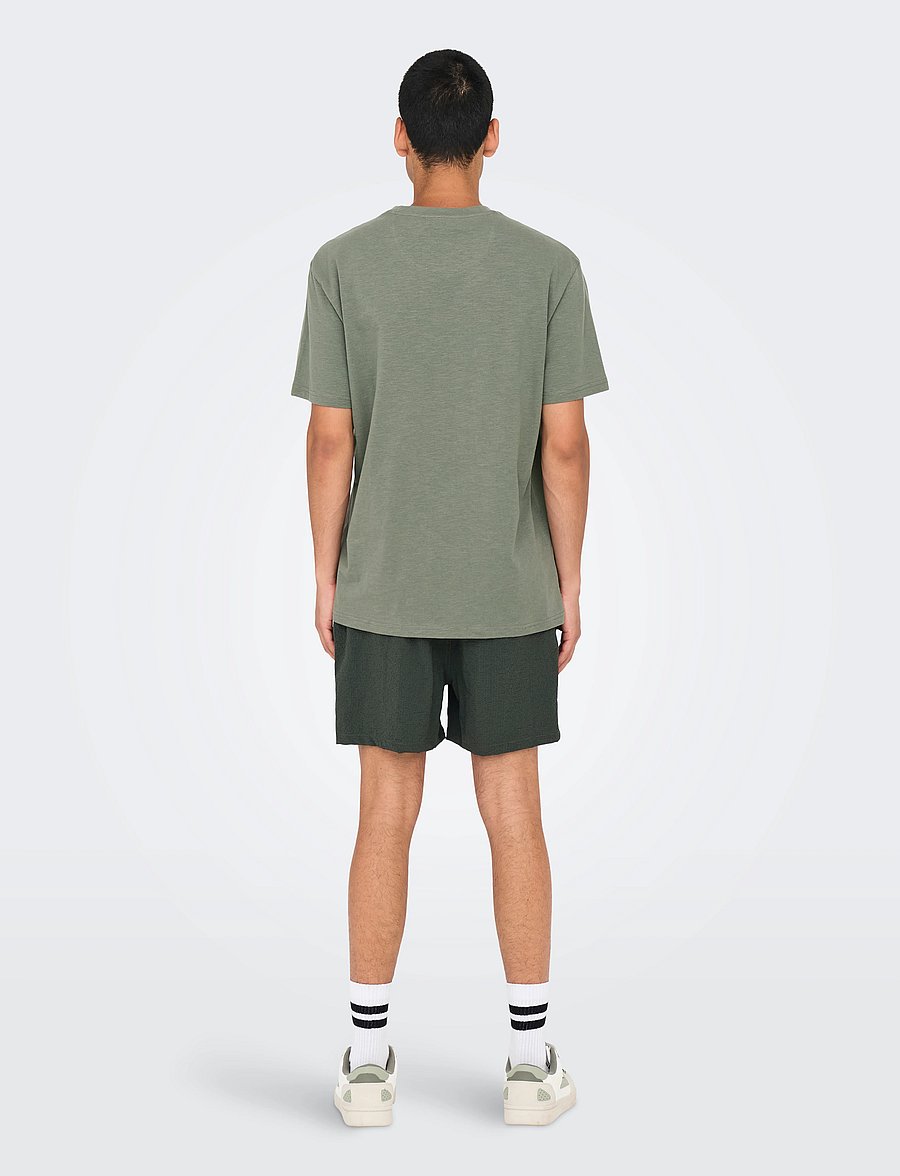 ONLY & SONS - ONSPERRY LIFE REG LEAF SS POCKETTEE NOOS - kurzärmelig - castor gray - 3
