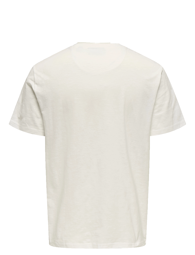 ONLY & SONS - ONSPERRY LIFE REG LEAF SS POCKETTEE NOOS - kurzärmelig - cloud dancer - 2